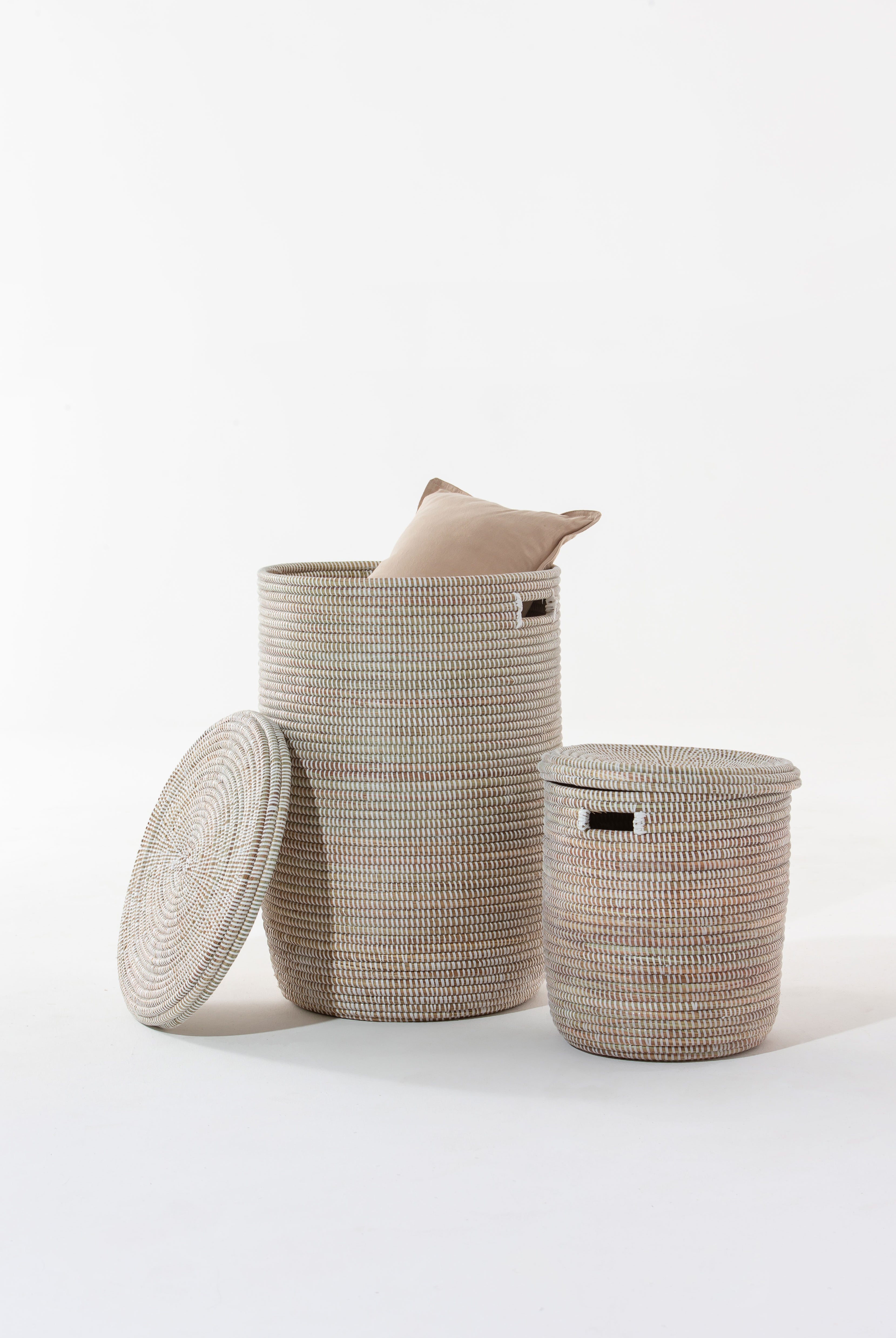 Chinara Handmade White Basket