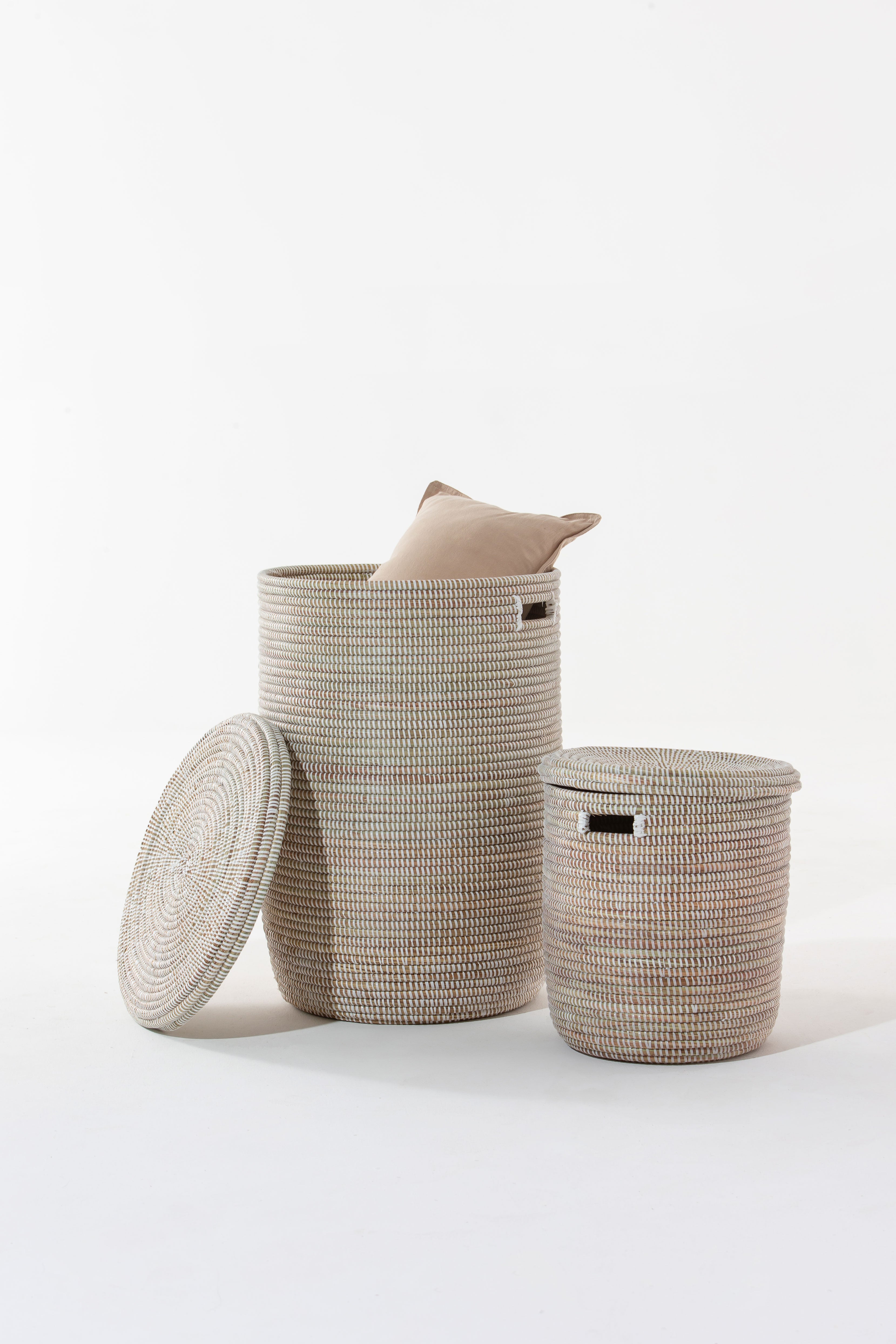 Chinara Handmade White Basket