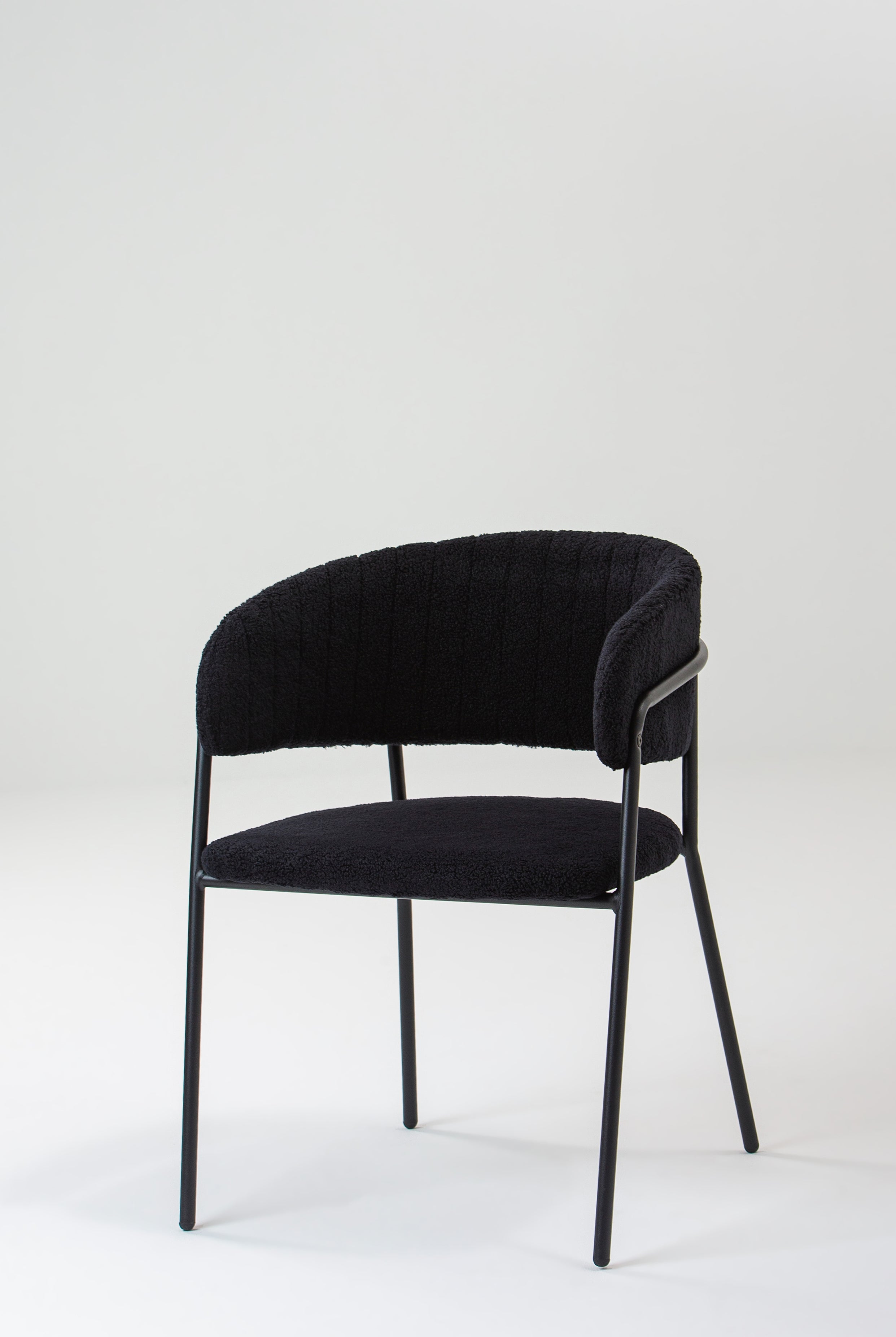 Elita Black Boucle Dining Chair
