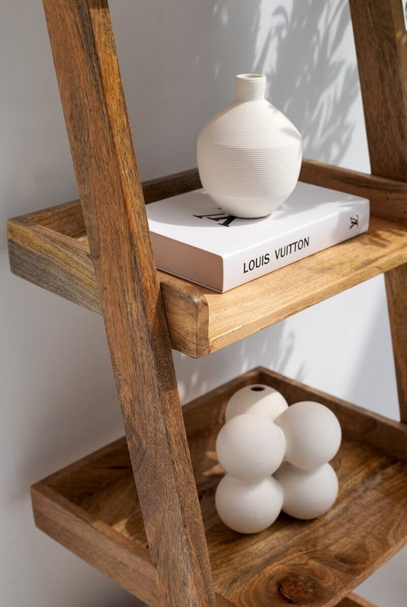 Mango Wood Ladder Shelves
