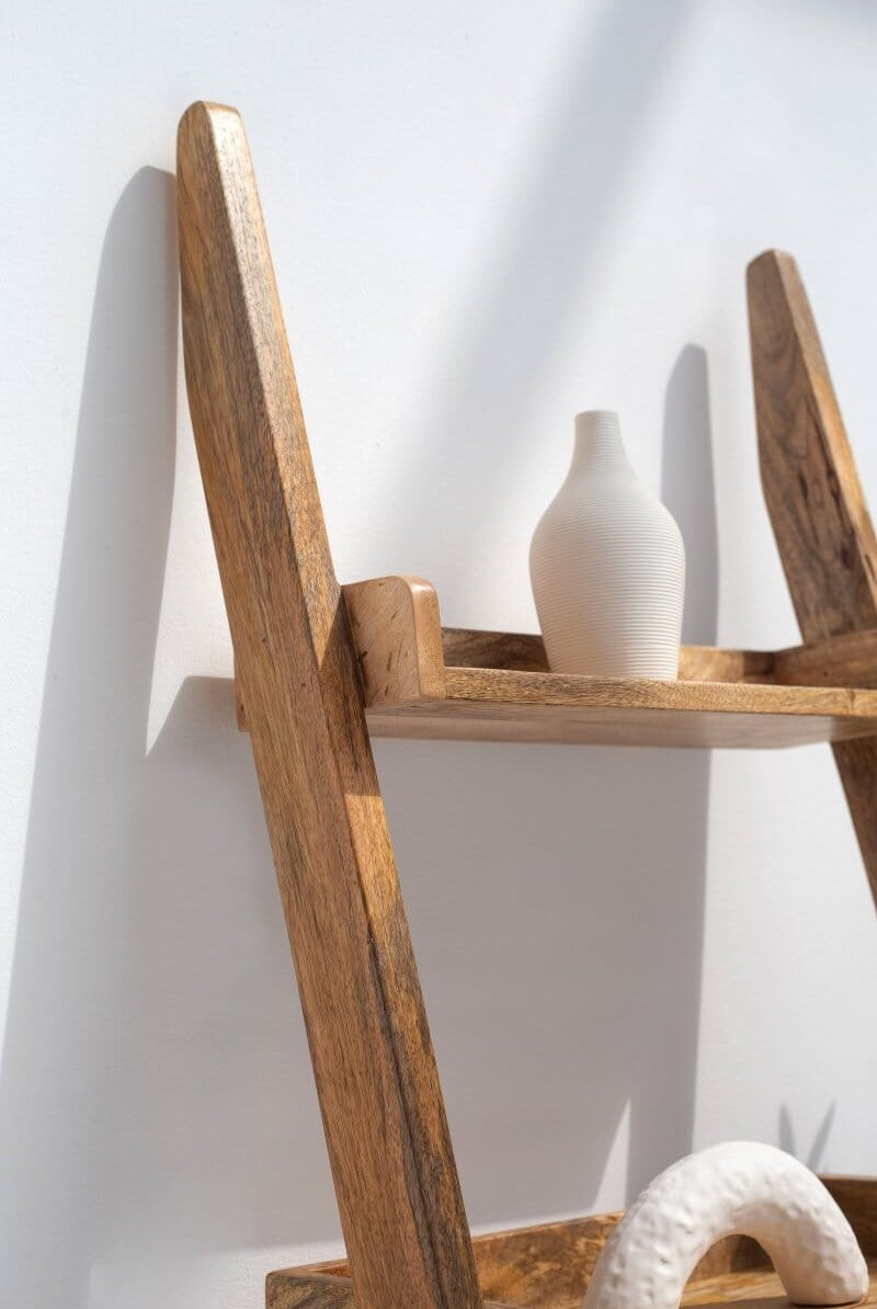 Mango Wood Ladder Shelves