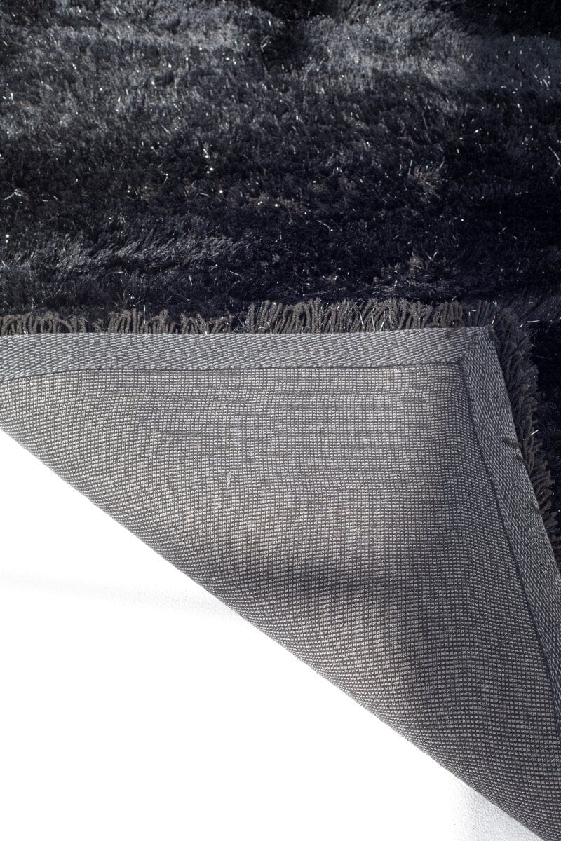 Large Black Fluffy Shaggy Rug (3 Sizes) Table Tuft Shaggy