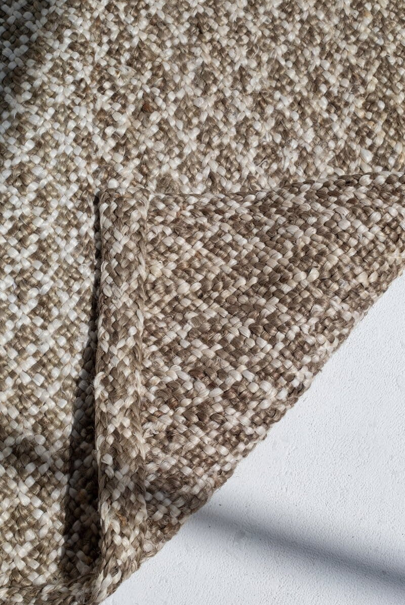 Urban Maze - Criss Cross Brown Crochet Jute Rug (200x300 CM) CROCHET JUTE RUG