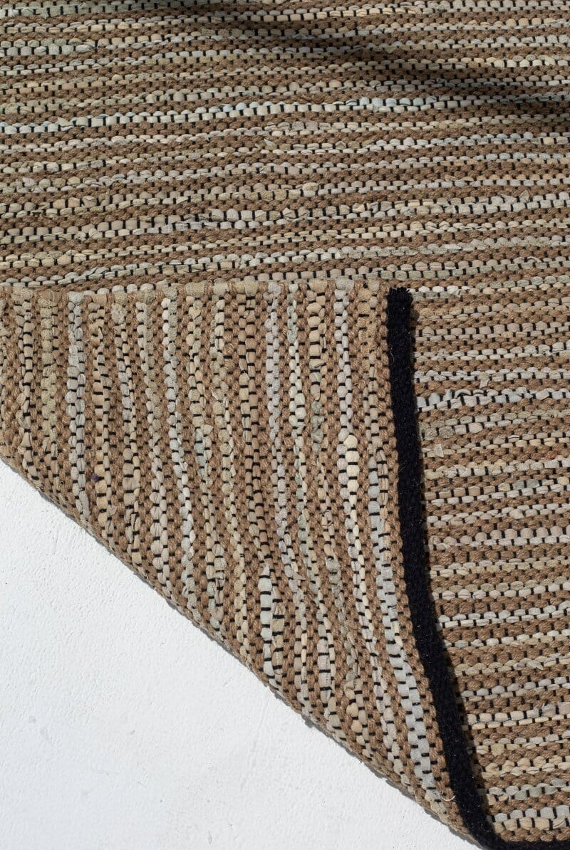Eternal Contrast - Natural with Black Lining Woven Rug (2 Sizes) WOVEN RUG