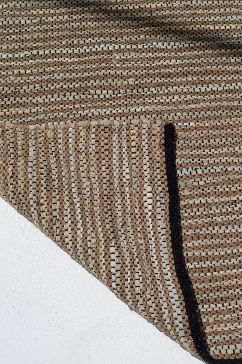 Eternal Contrast - Natural with Black Lining Woven Rug (2 Sizes) WOVEN RUG