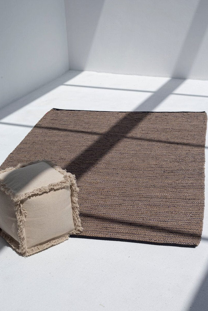 Mystic Mélange - Natural Jute & Leather Rug (5 Sizes) WOVEN RUG