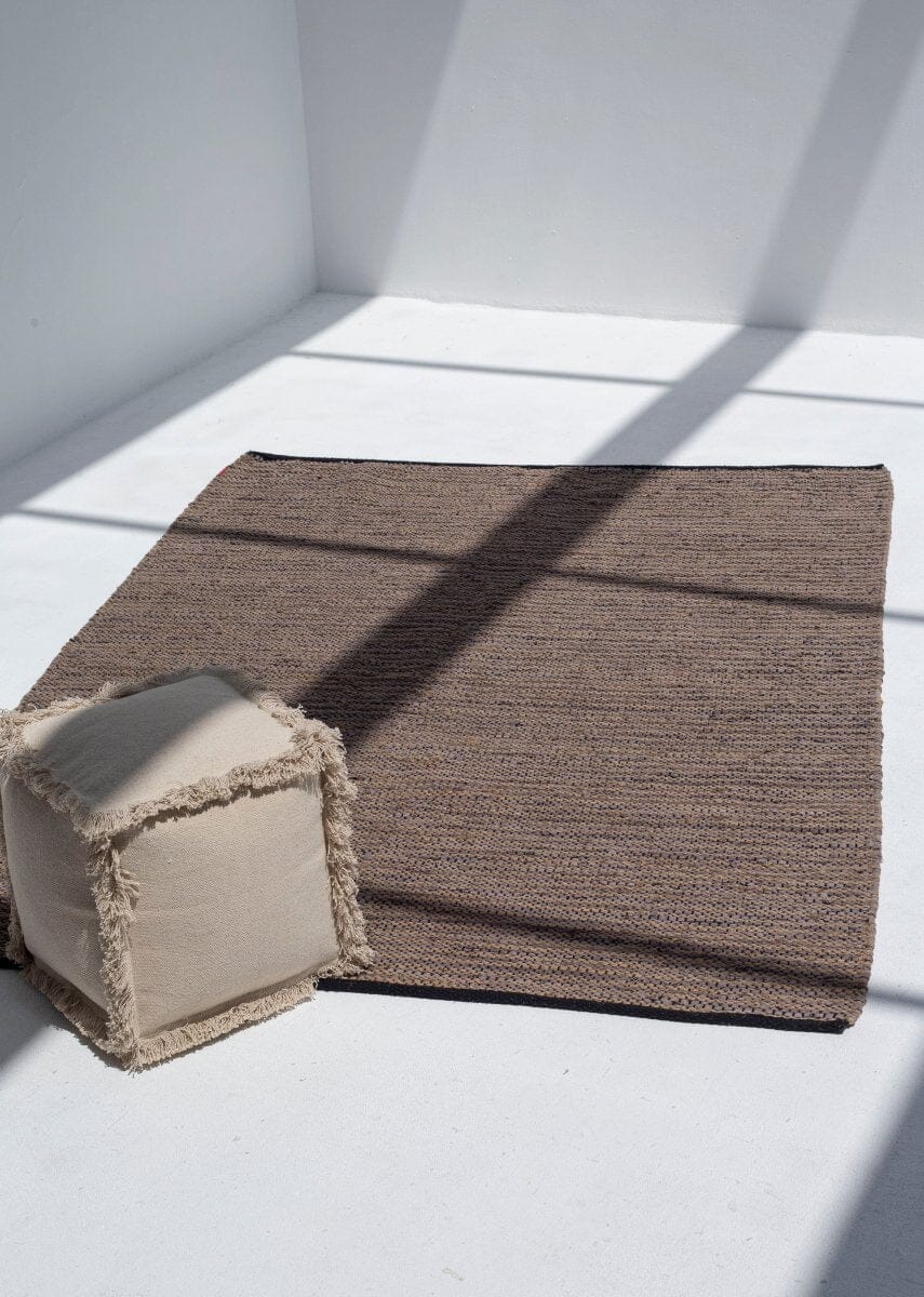 Mystic Mélange - Natural Jute & Leather Rug (5 Sizes) WOVEN RUG