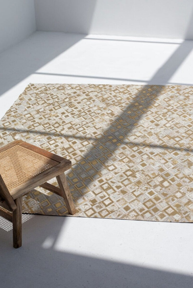 Golden Luminance - Leather Rug (4 Sizes) LEATHER RUG