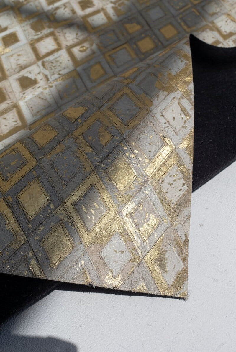 Golden Luminance - Leather Rug (4 Sizes) LEATHER RUG