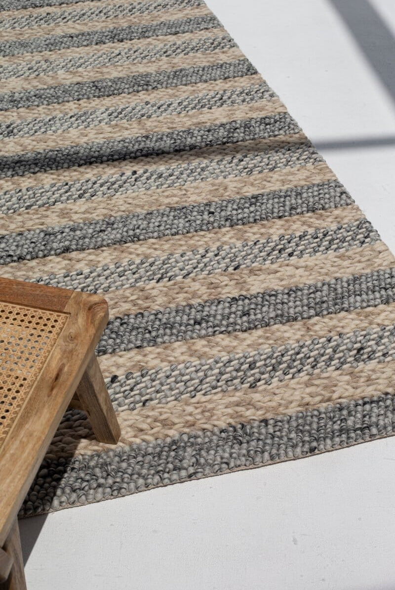 Earthly Fusion - Natural Beige & Grey Woven Rug (4 Sizes)