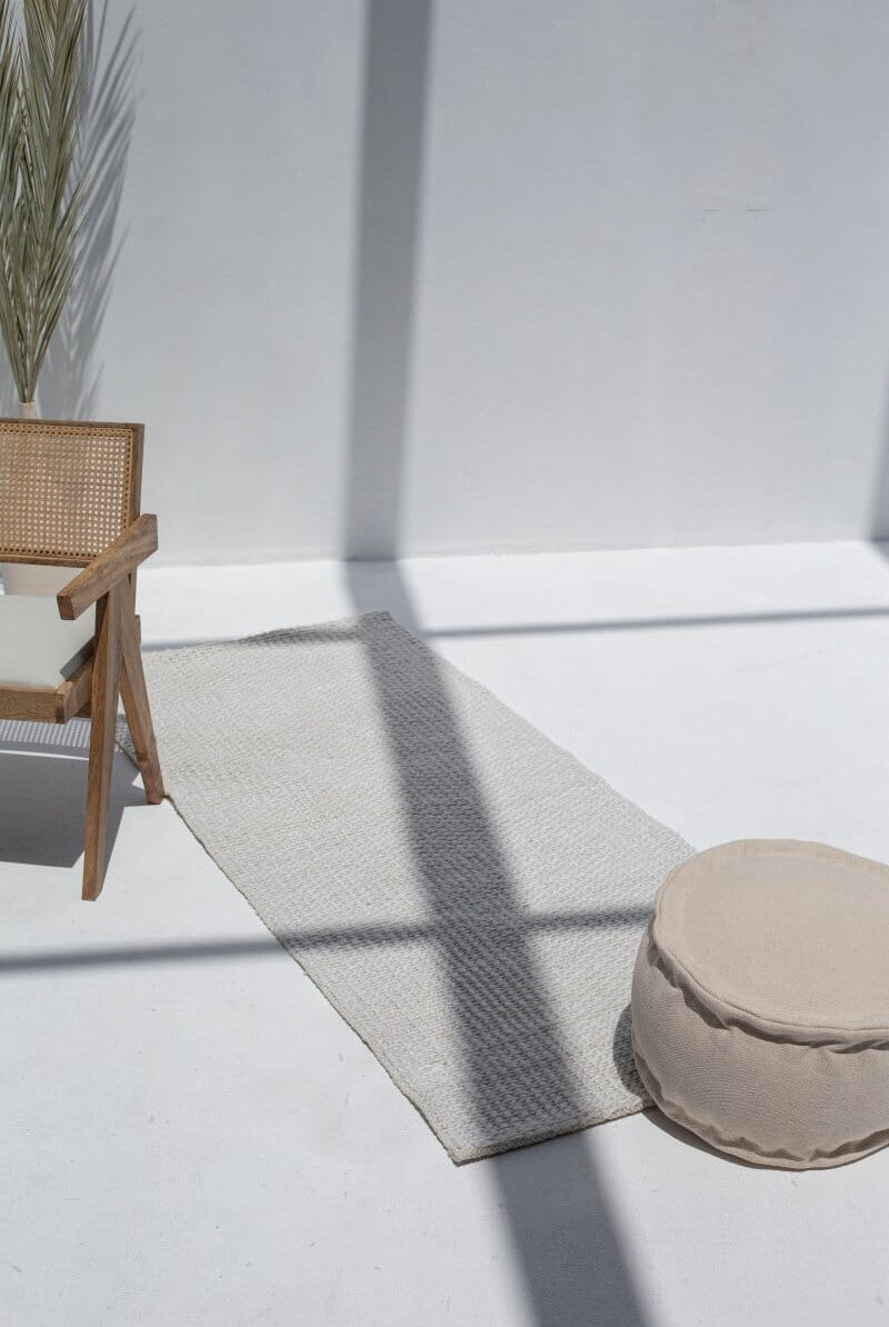 Hallway Elegance - Natural White Woven Rug (200x80 CM) WOVEN RUG
