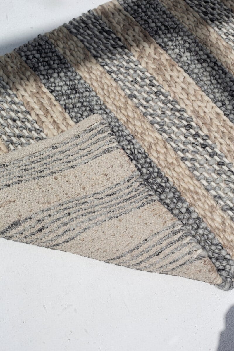 Fusion Pathway - Natural Cream & Grey Woven Rug (200x80 CM) WOVEN RUG