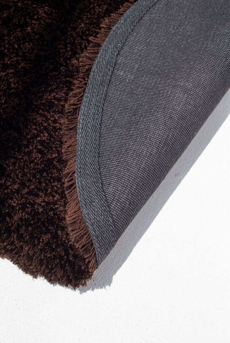 Round Chocolate Dream - Fluffy Shaggy Rug (4 Sizes) Table Tuft Shaggy