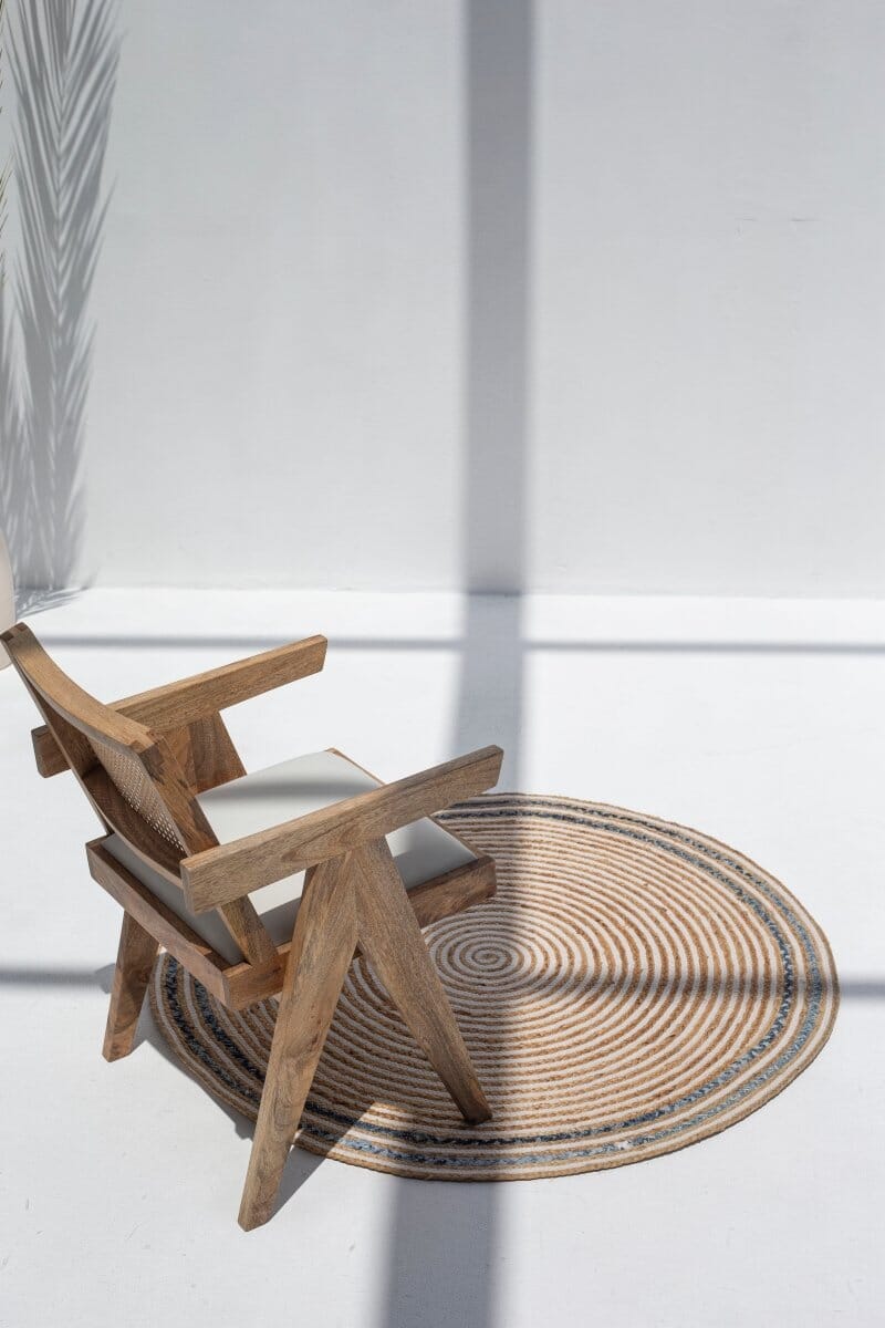 Serenity Spiral - Natural Jute & Cotton Braided Round Rug (4 Sizes) Braided -- Braided Rug Homekode