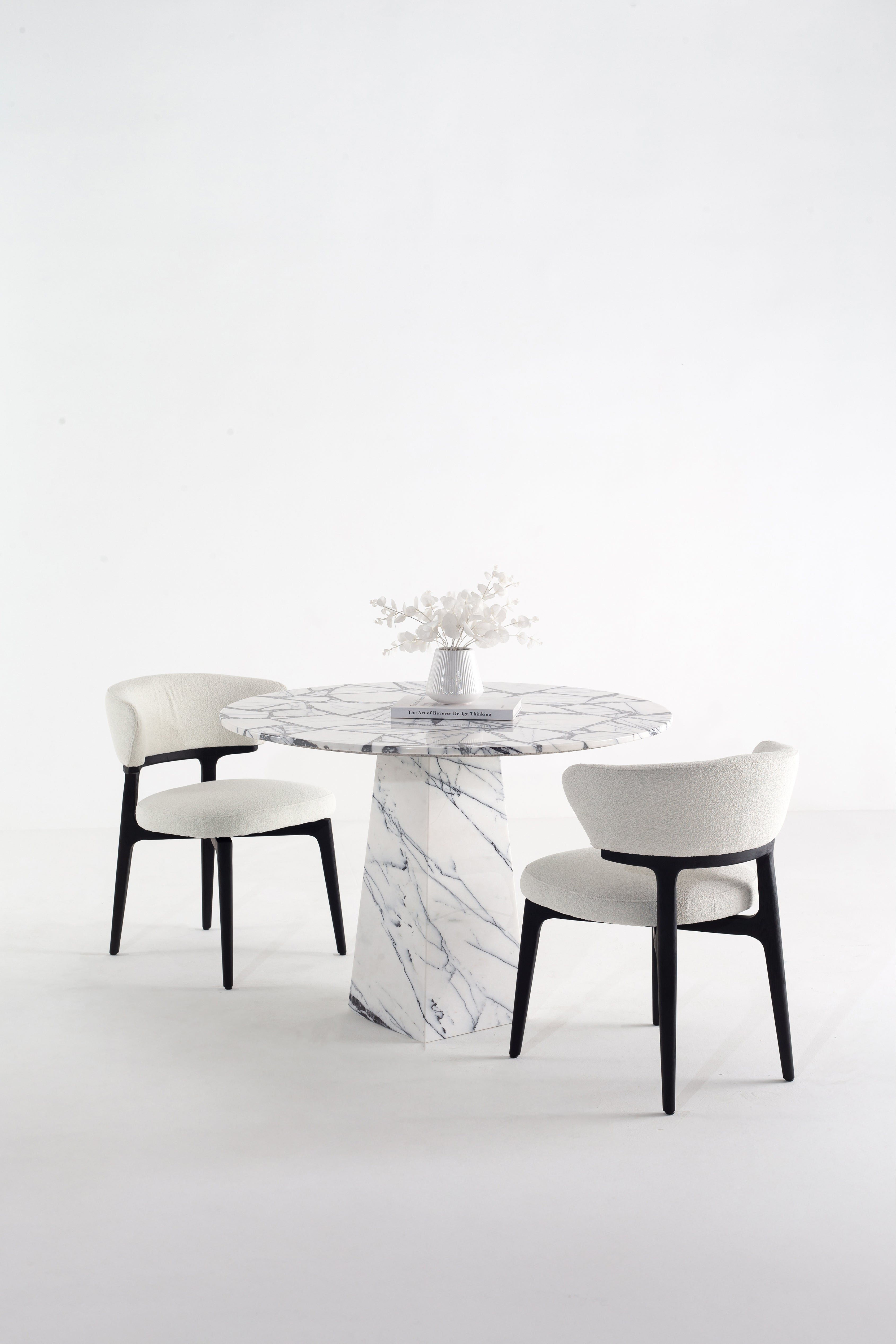 Aseera Dining Table With Lilac Marble Base