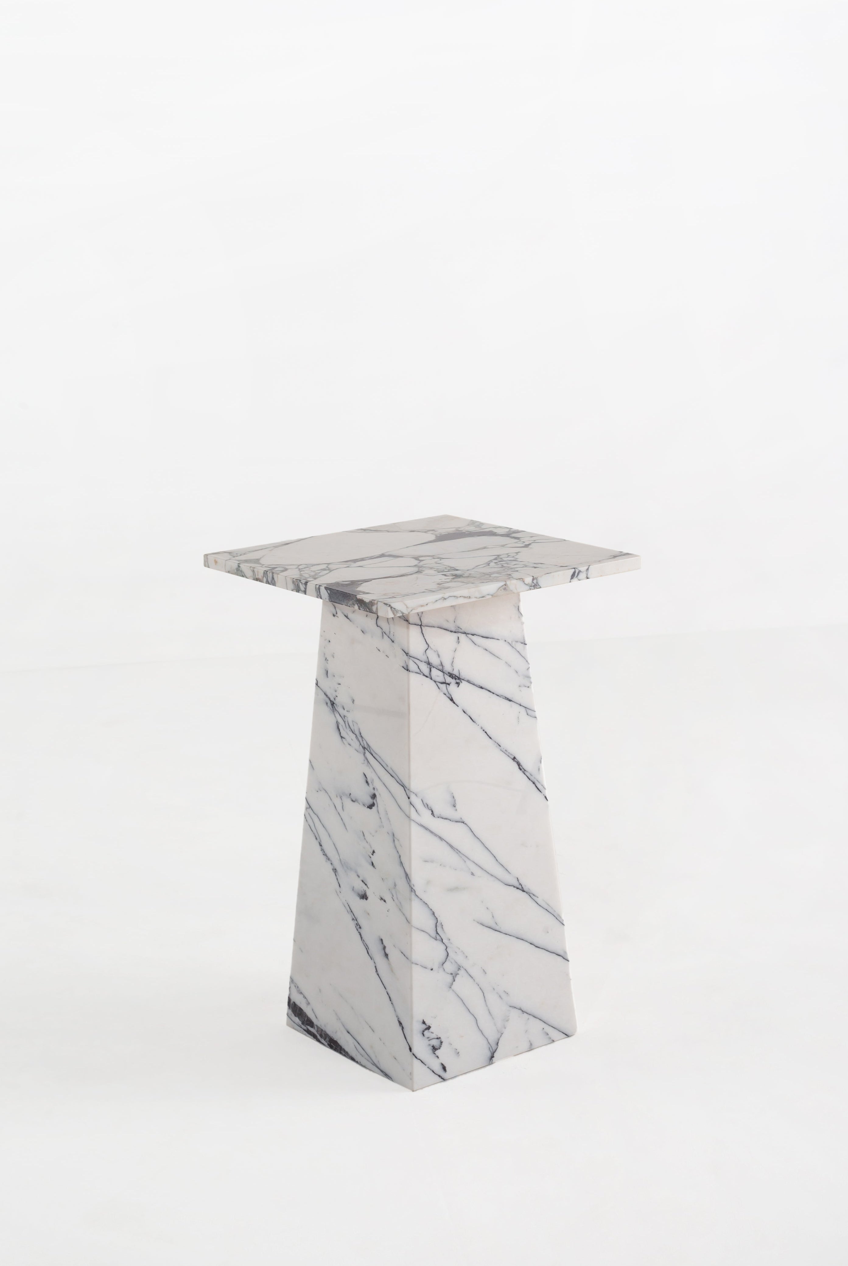 Elden Side Table & Plinth with Viola Marble Top