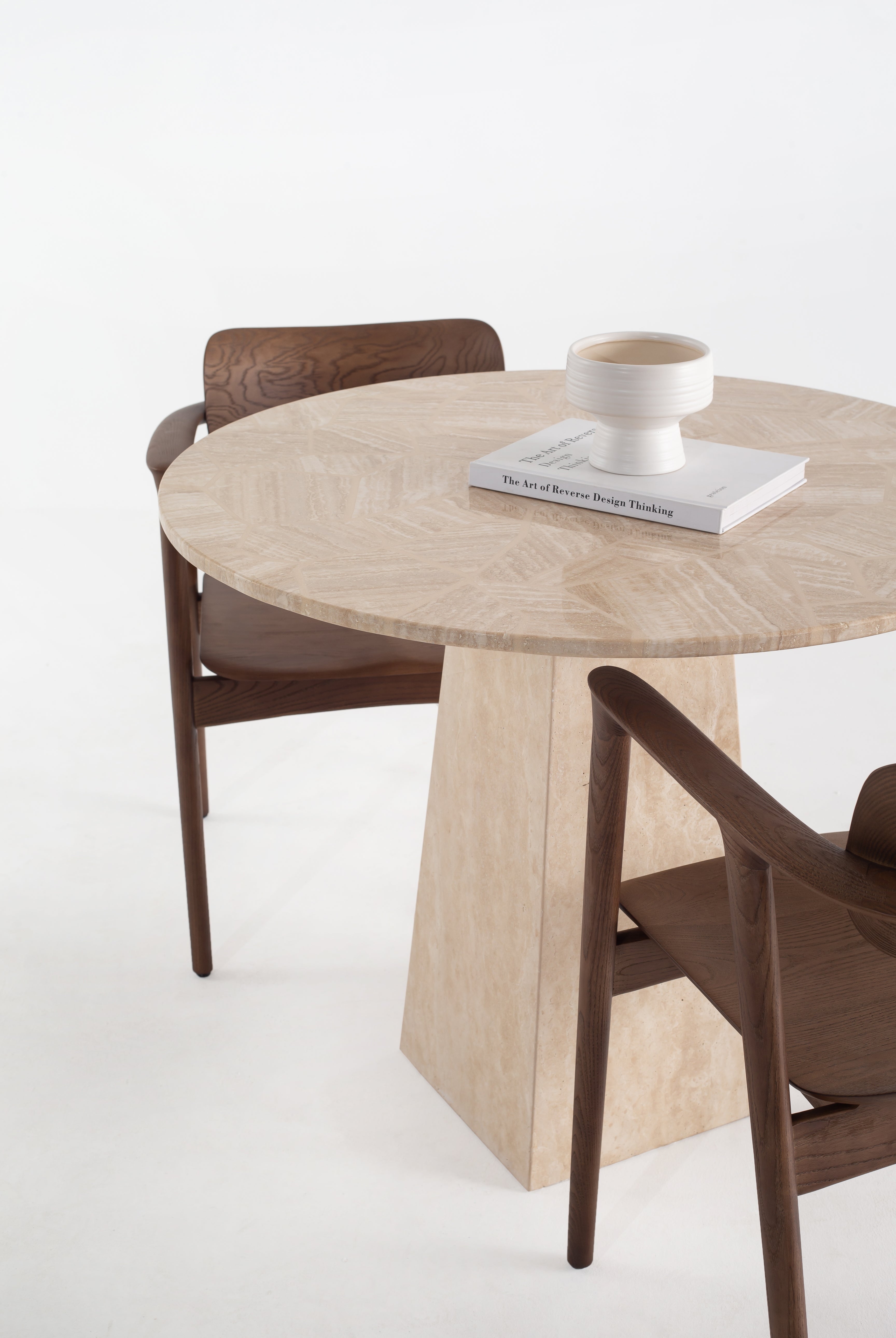 Winika Dining Table With Travertine Base