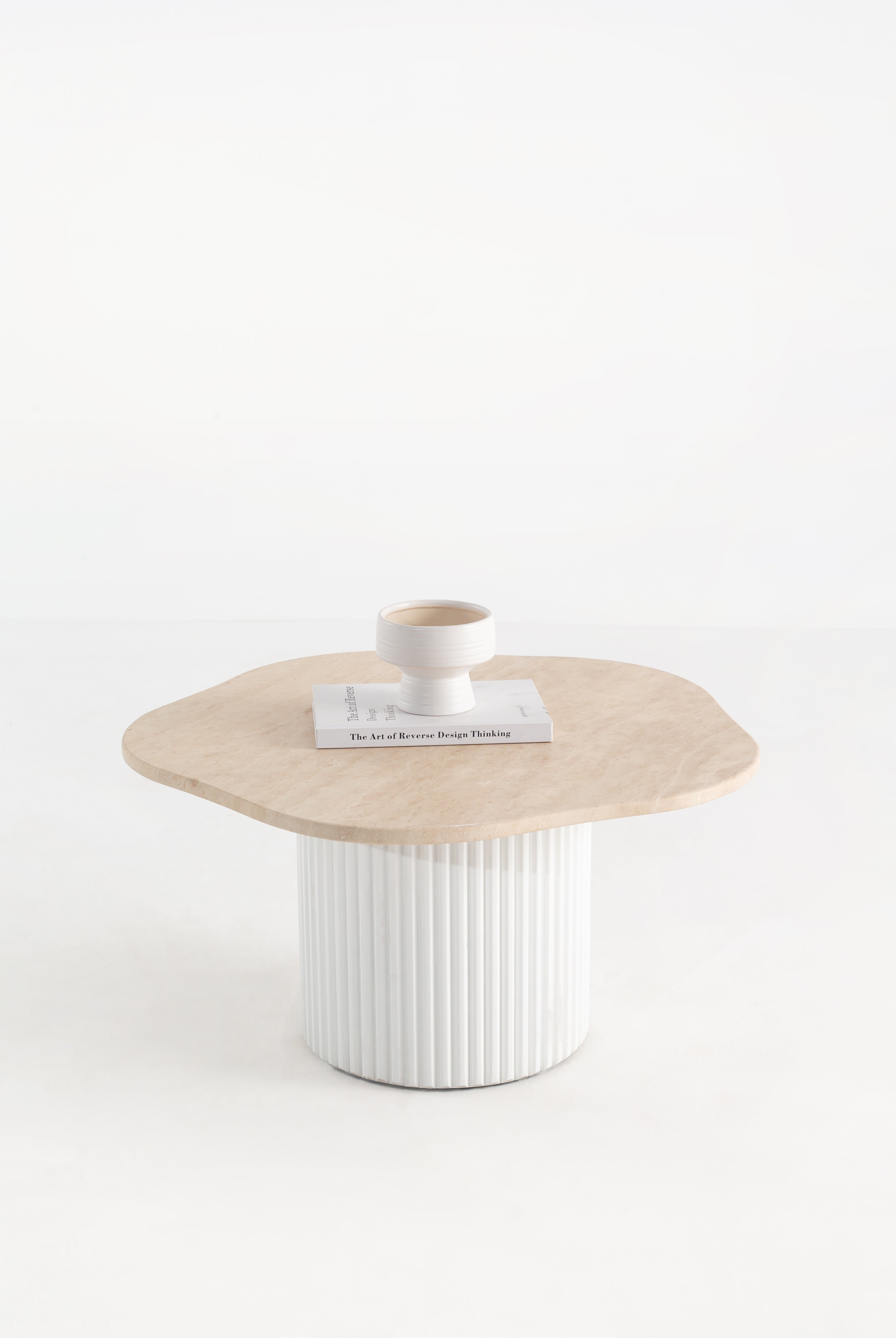 Ethel Beige Travertine Coffee Table