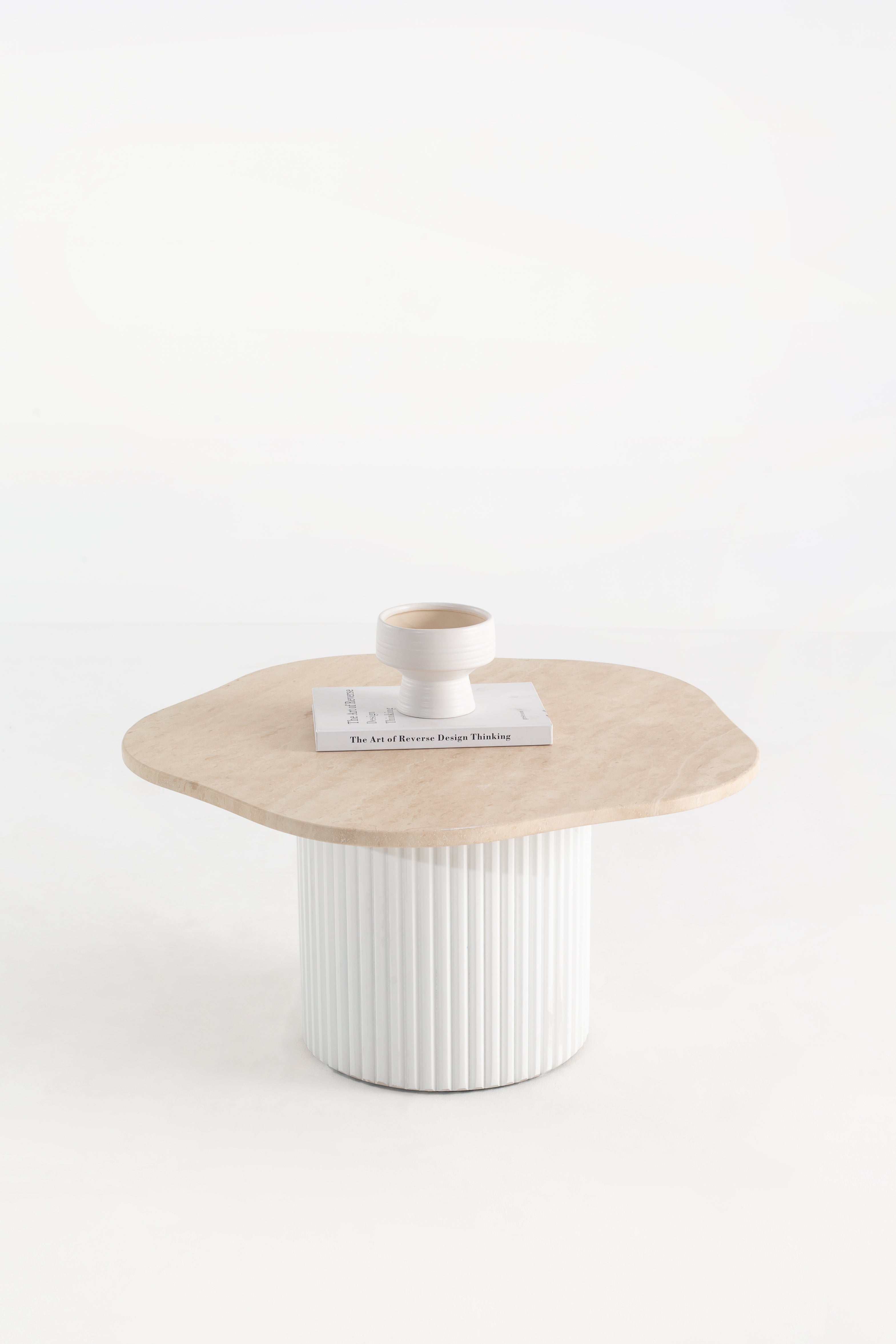 Ethel Beige Travertine Coffee Table