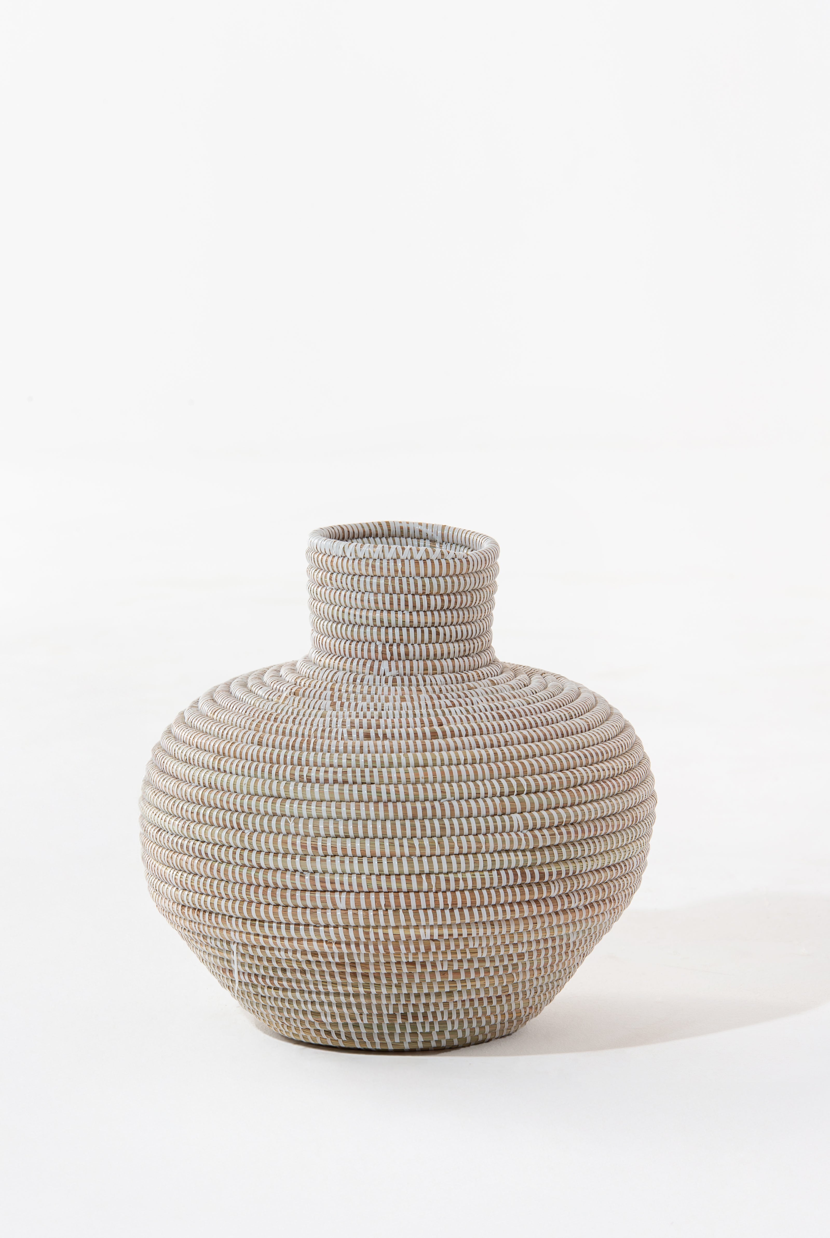 Paisley Handmade White Vase