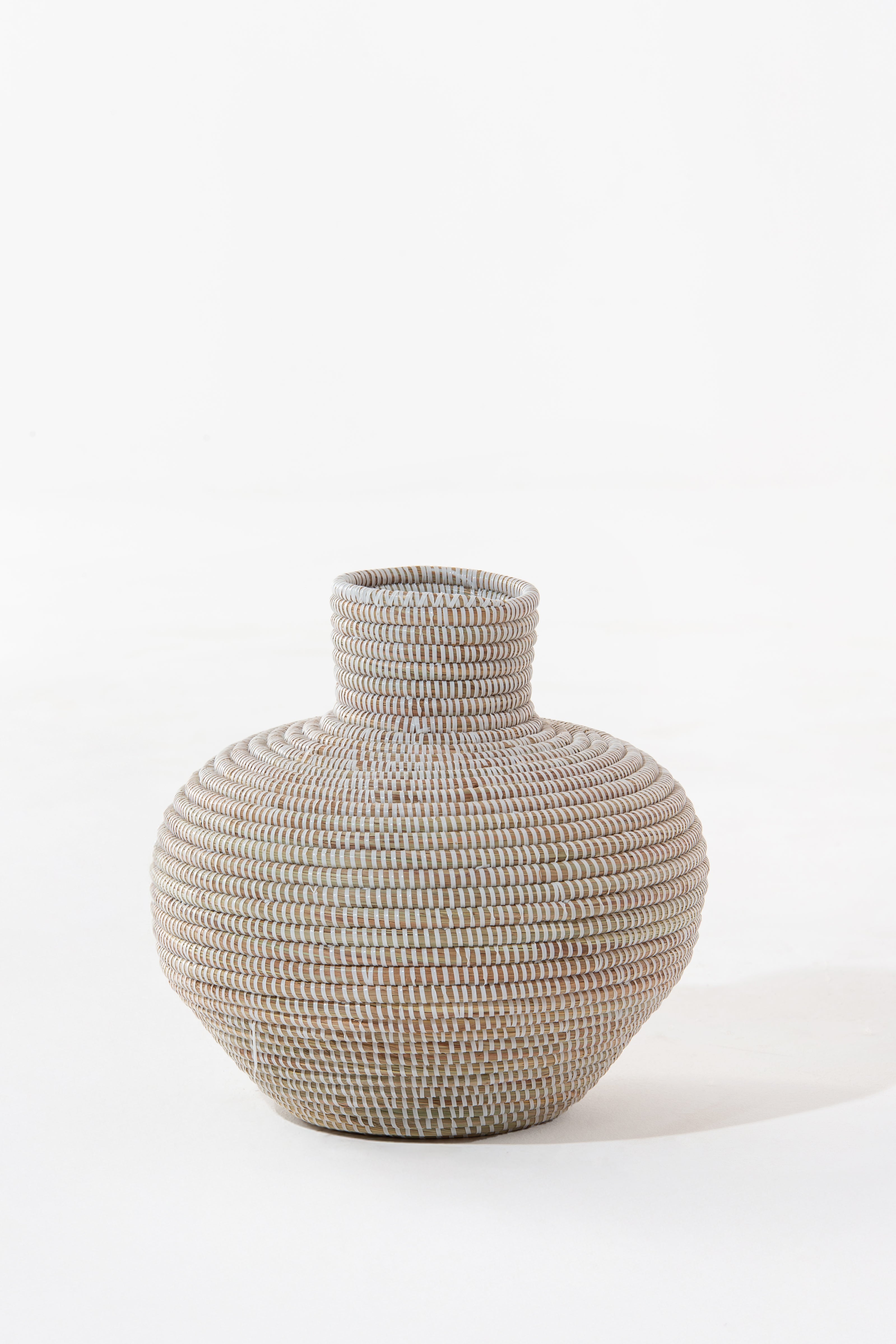 Paisley Handmade White Vase