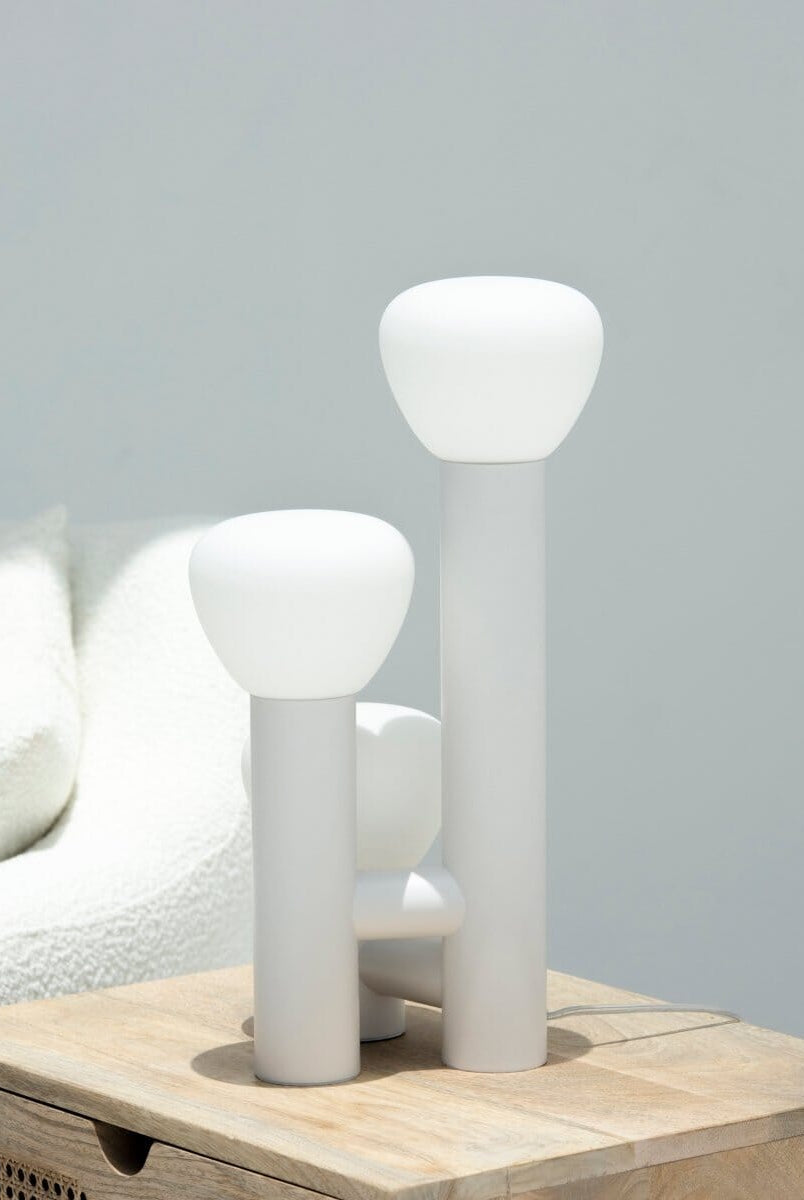 White Three heads Table Lamp Home