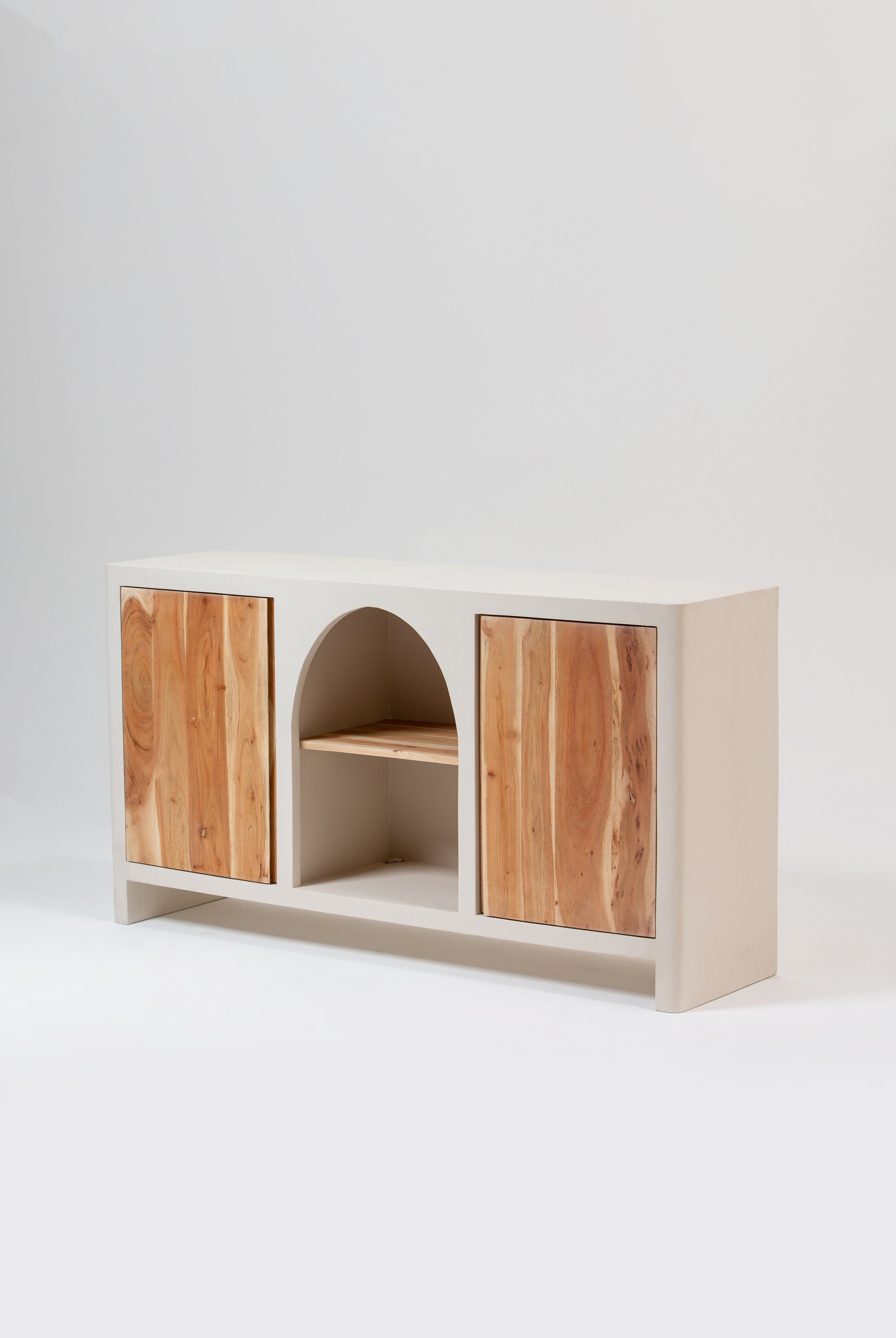 Violaine 2 Doors Arched Wooden Sideboard