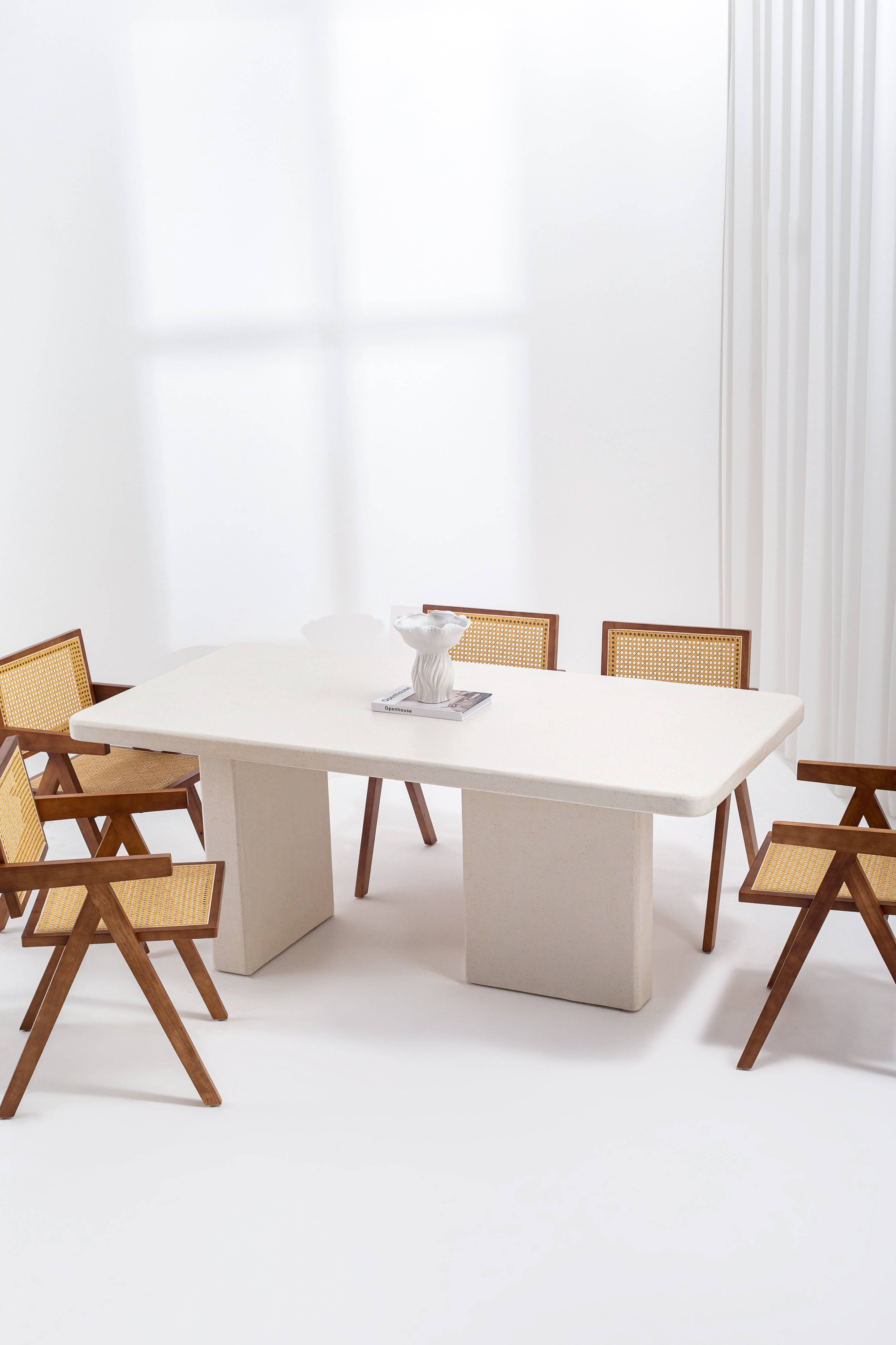 Santorini Textured Micro Concrete Dining Table