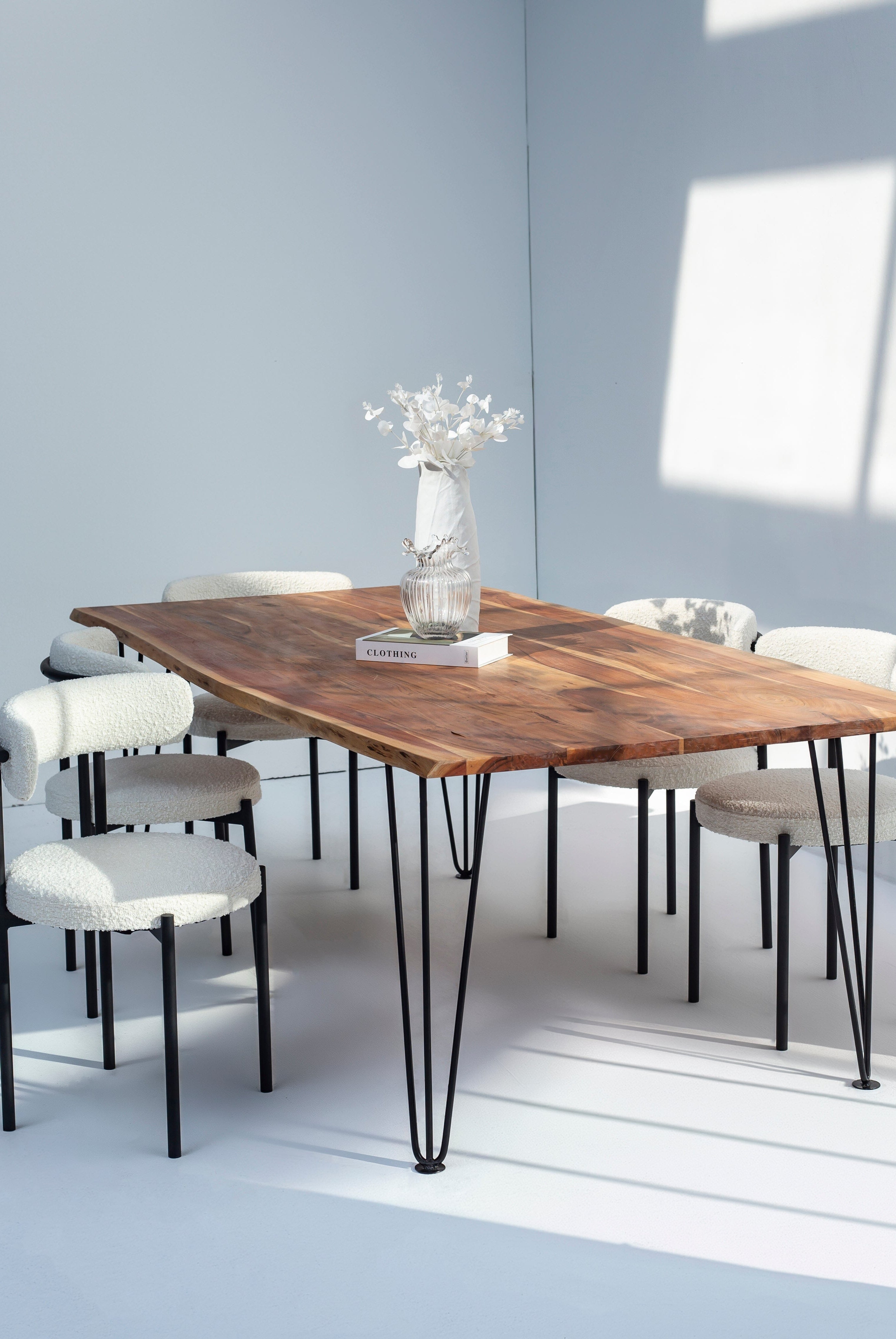 Dark Acacia Wood Dining Table (5 Sizes)