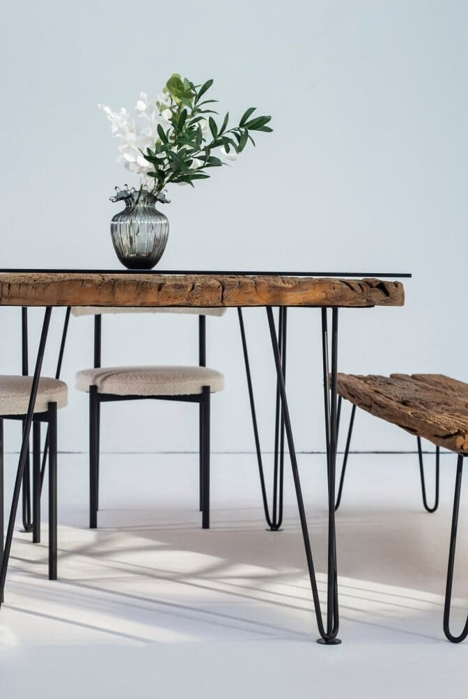 Meadow Railway Wood Dining Table (8 Sizes)