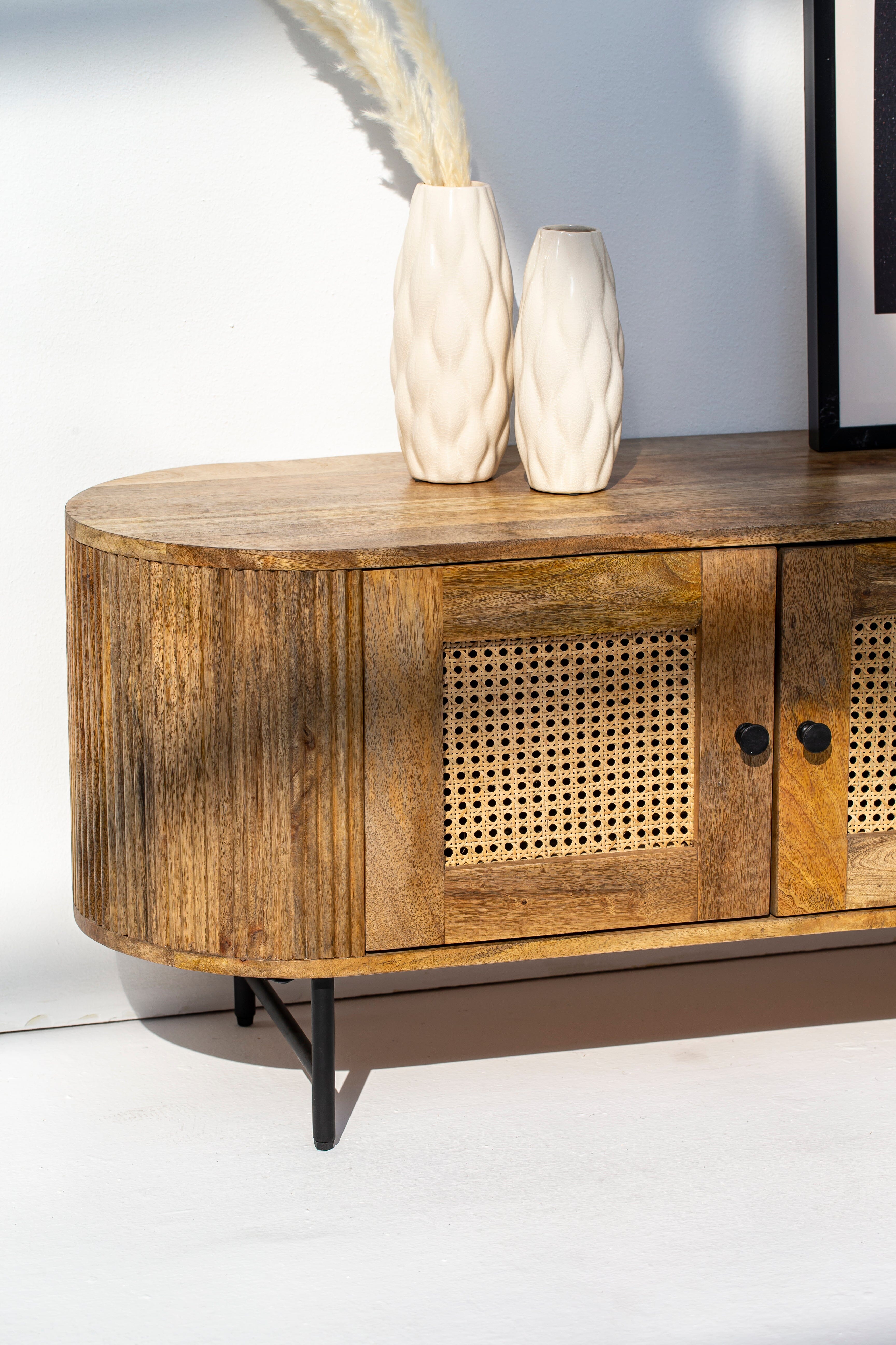 Valletta Rattan Doors TV Unit TV Unit Homekode