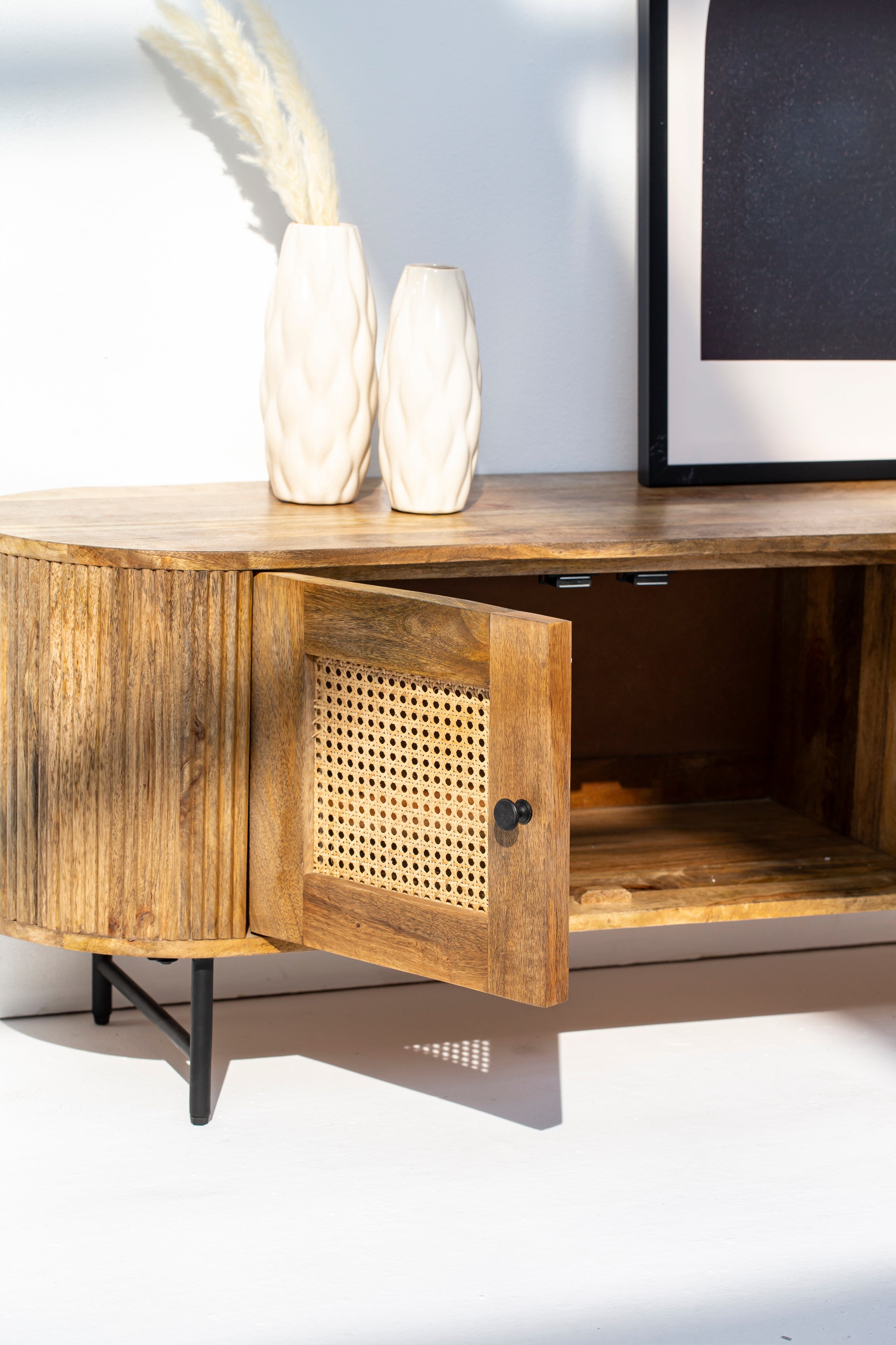 Valletta Rattan Doors TV Unit TV Unit Homekode