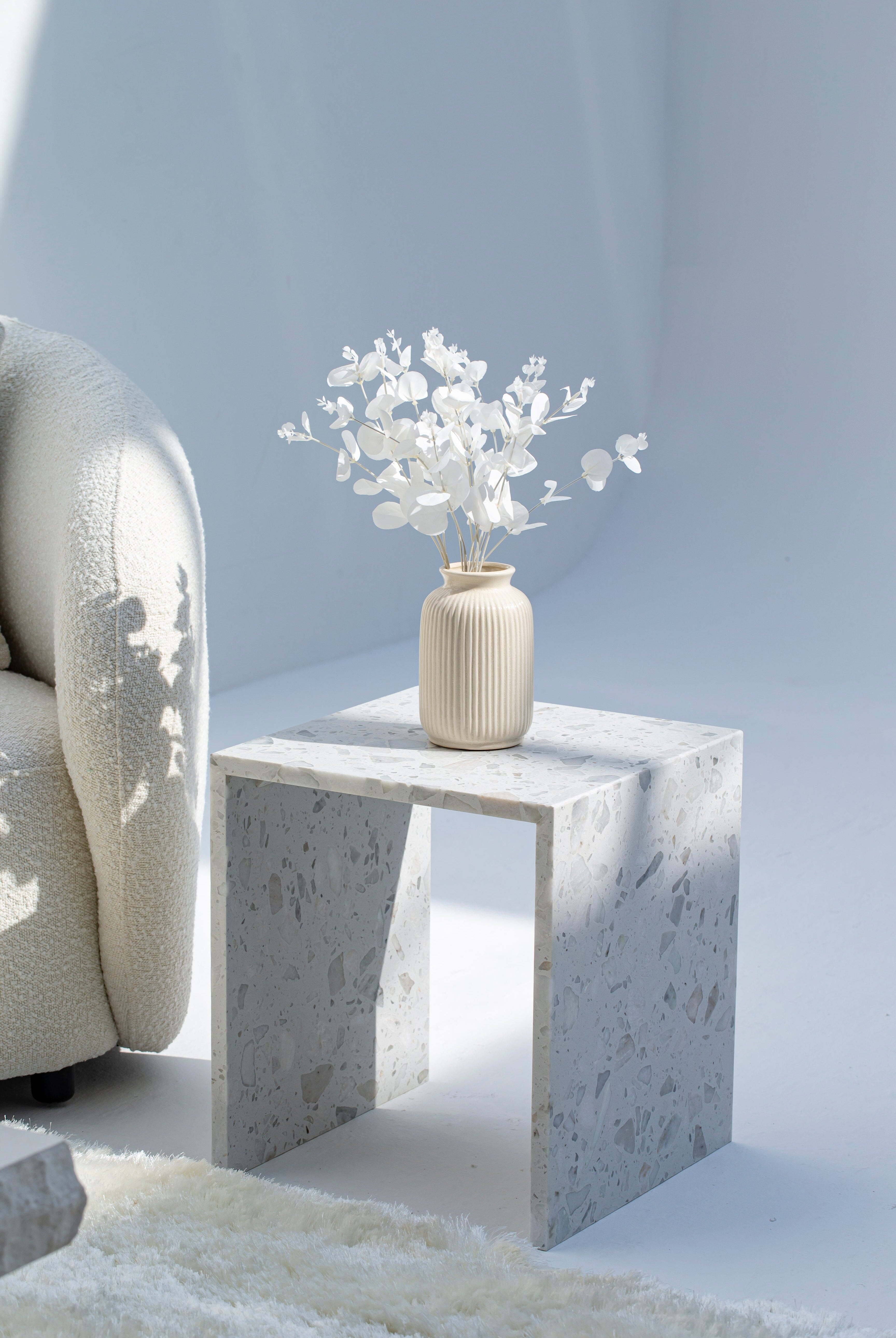 Estrella Marble U-Shape Side Table