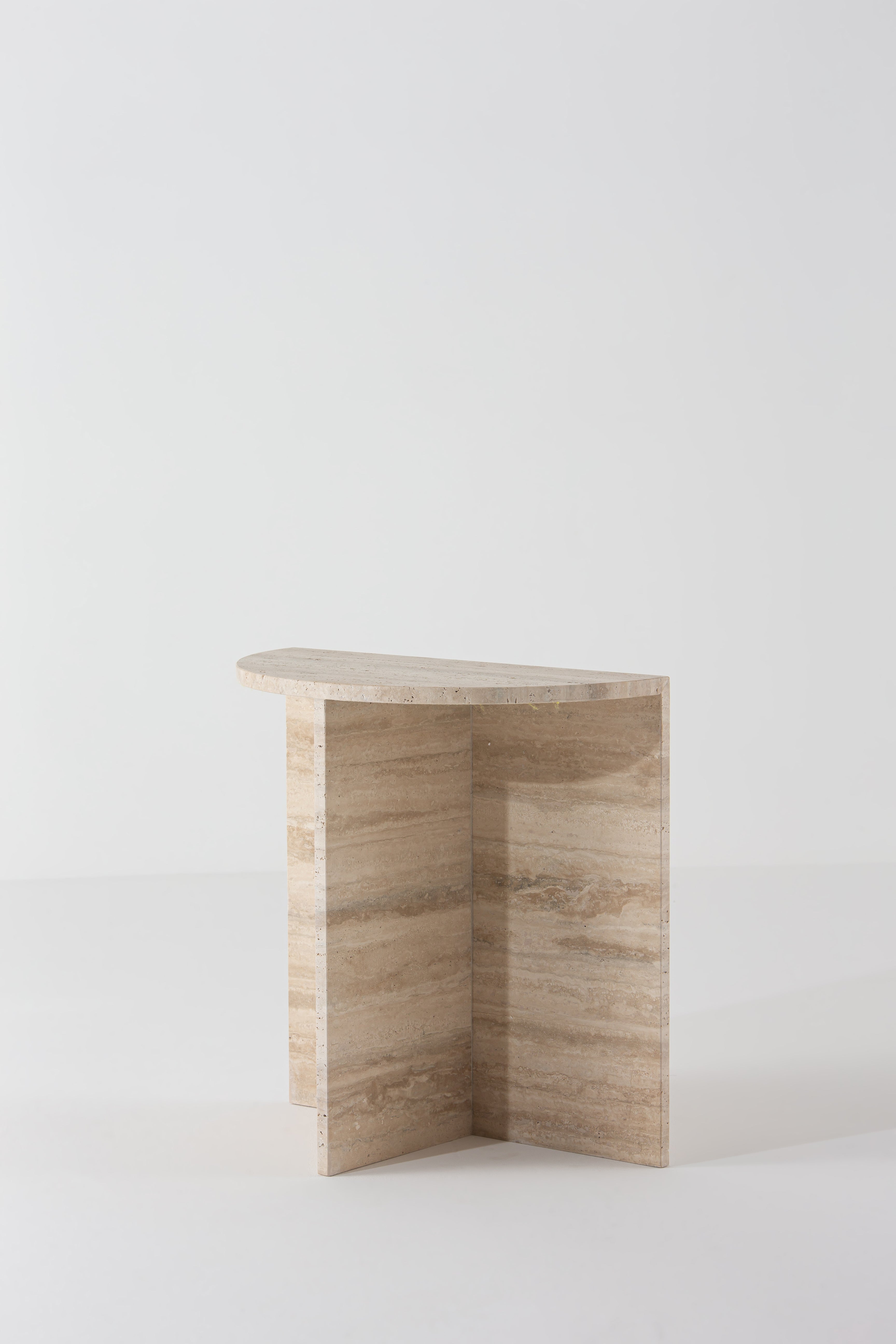 Kariselle Travertine Side Table