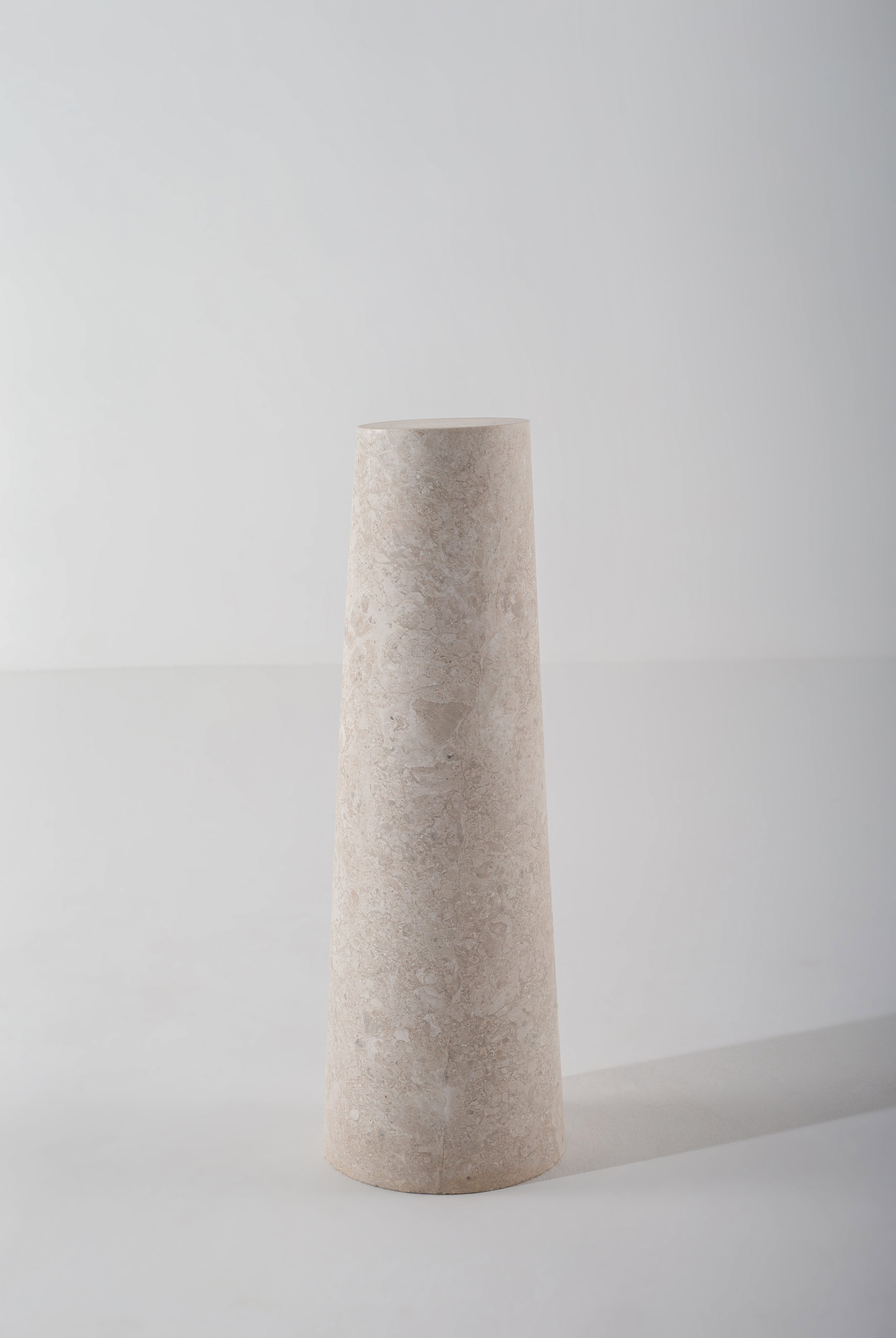 Solid Beige Travertine Plinth