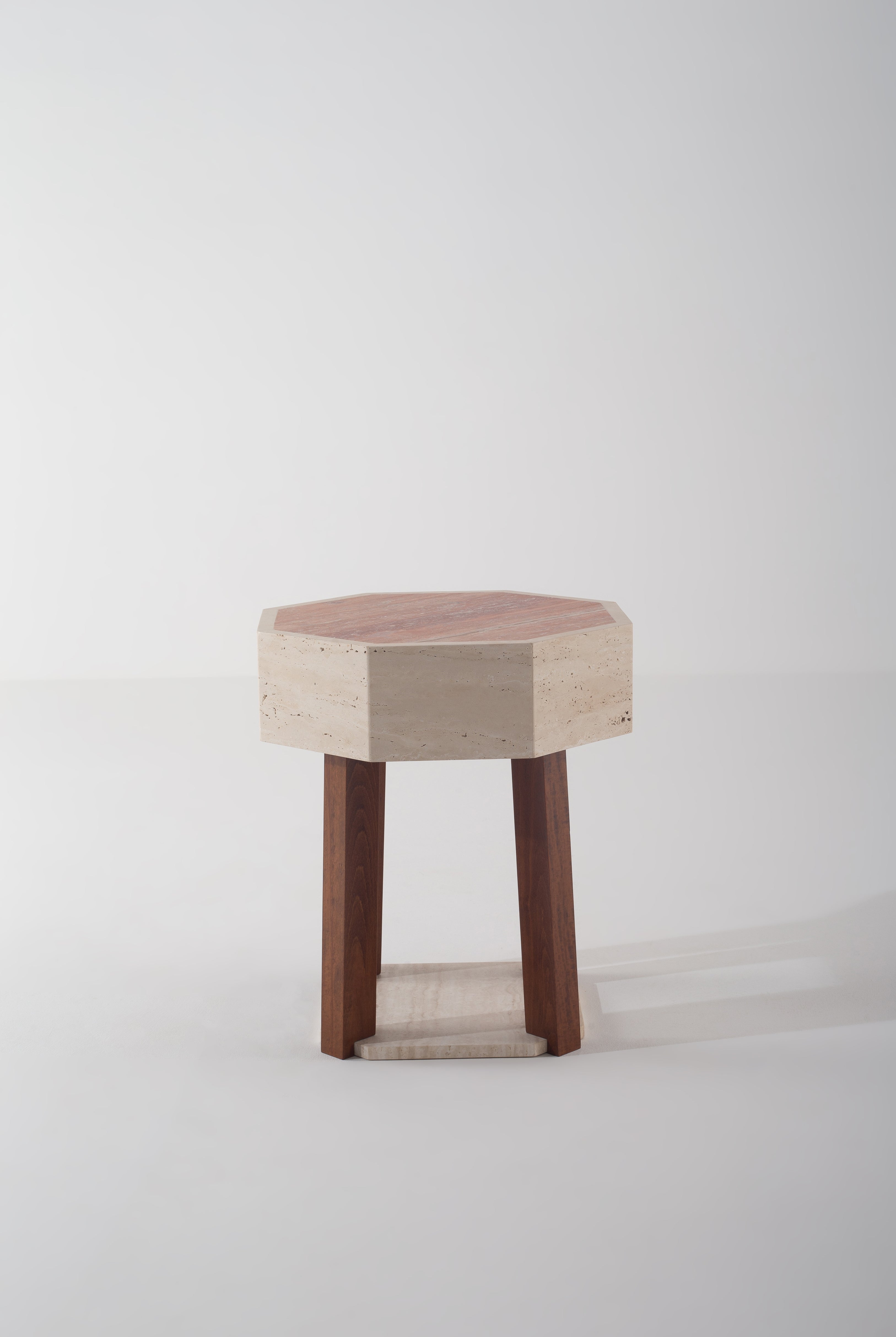 Nivara Travertine Side Table