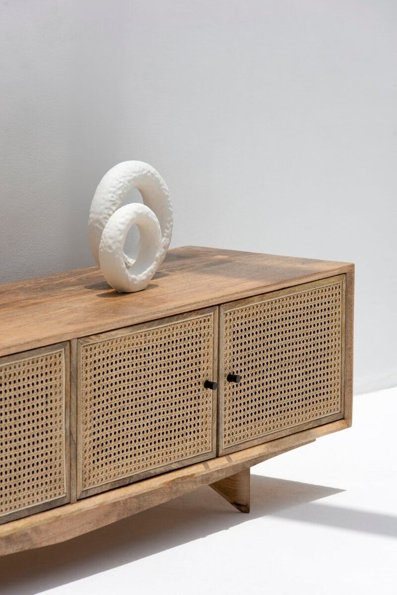 Catalina Rattan Doors Media Console