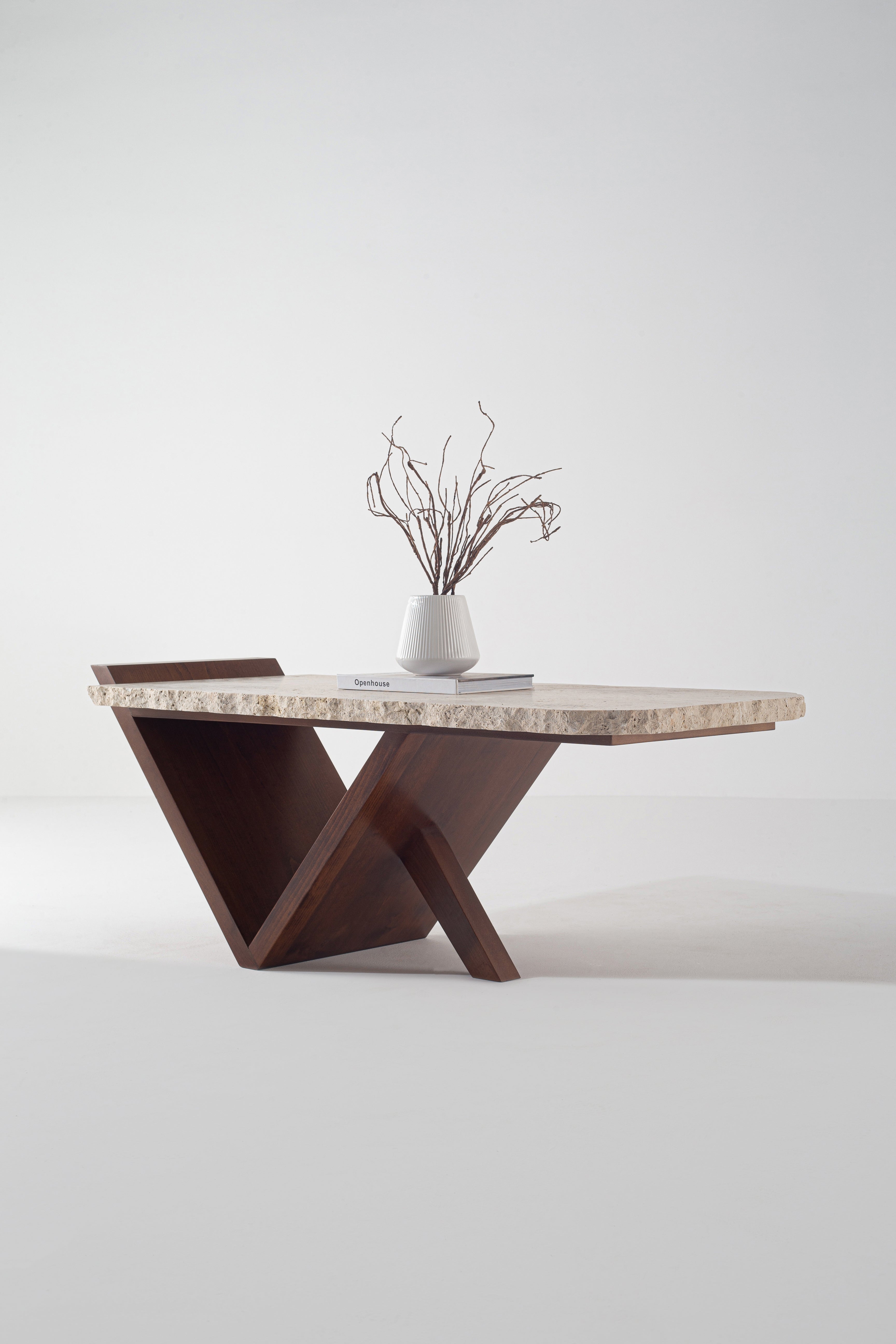 Parthenia Travertine Coffee Table