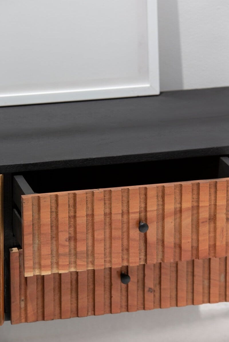 Finley Slat Wood Media Console