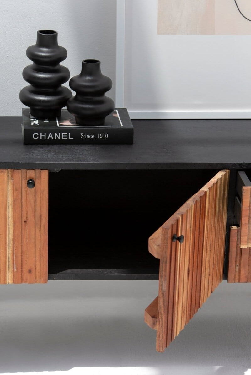 Finley Slat Wood Media Console