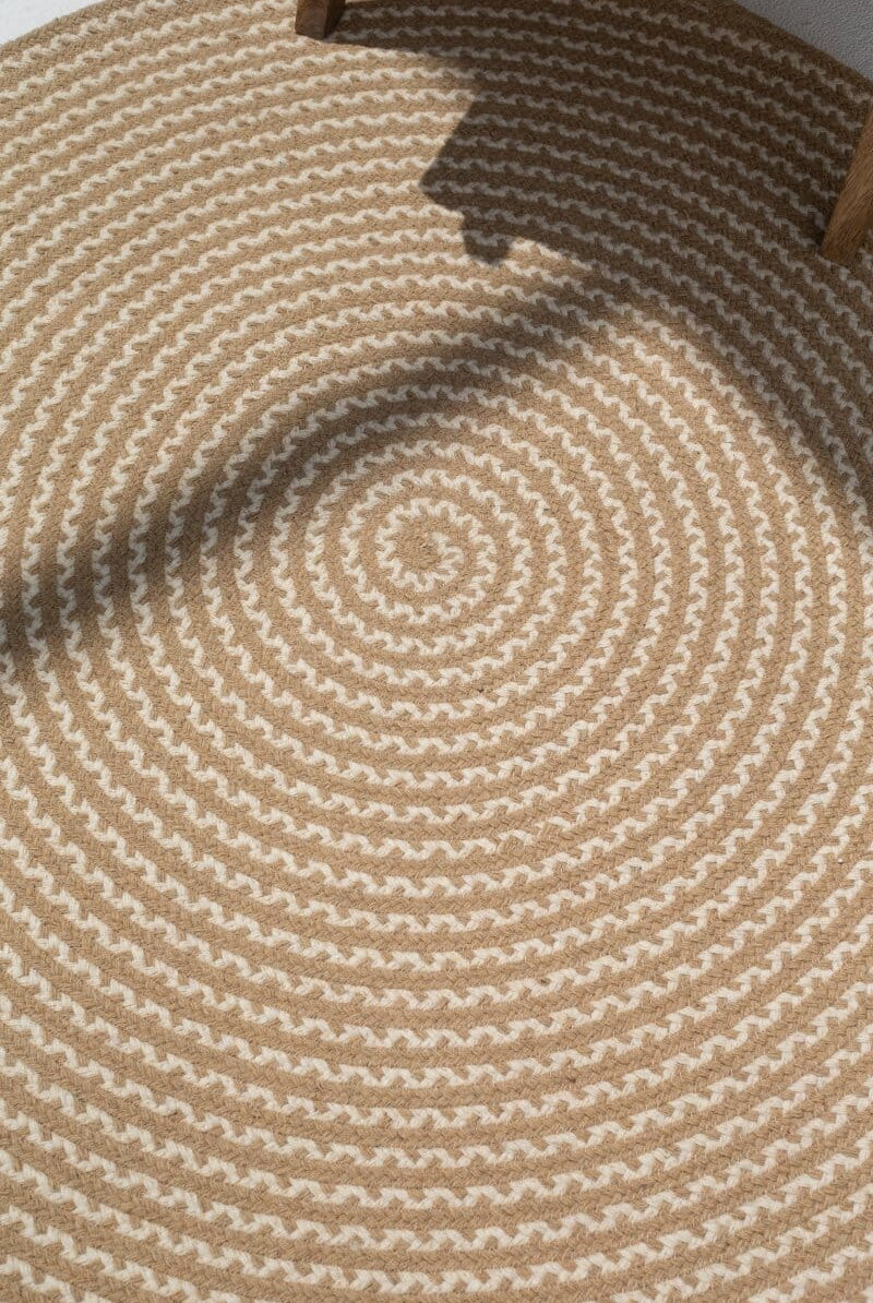 Eternal Spiral - Wool Braided Round Rug (4 Sizes) Braided -- Braided Rug Homekode