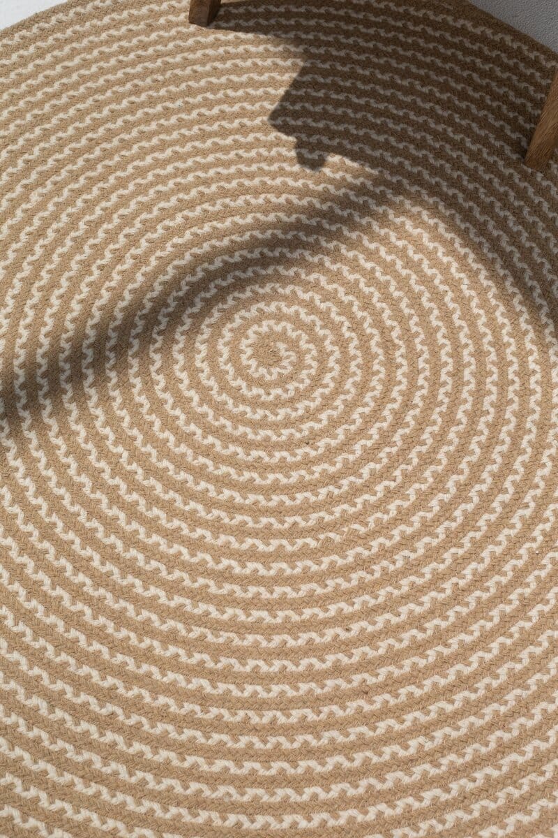 Eternal Spiral - Wool Braided Round Rug (4 Sizes) Braided -- Braided Rug Homekode