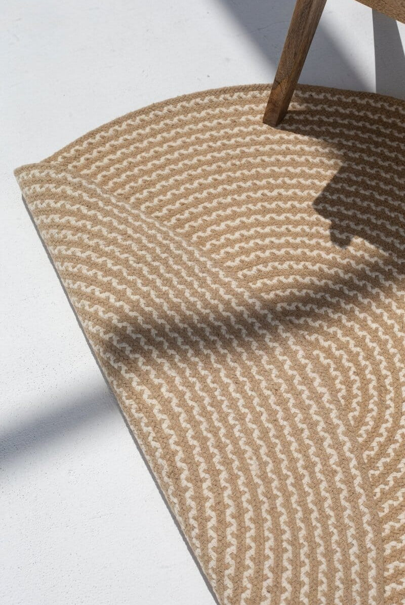 Eternal Spiral - Wool Braided Round Rug (4 Sizes) Braided -- Braided Rug Homekode