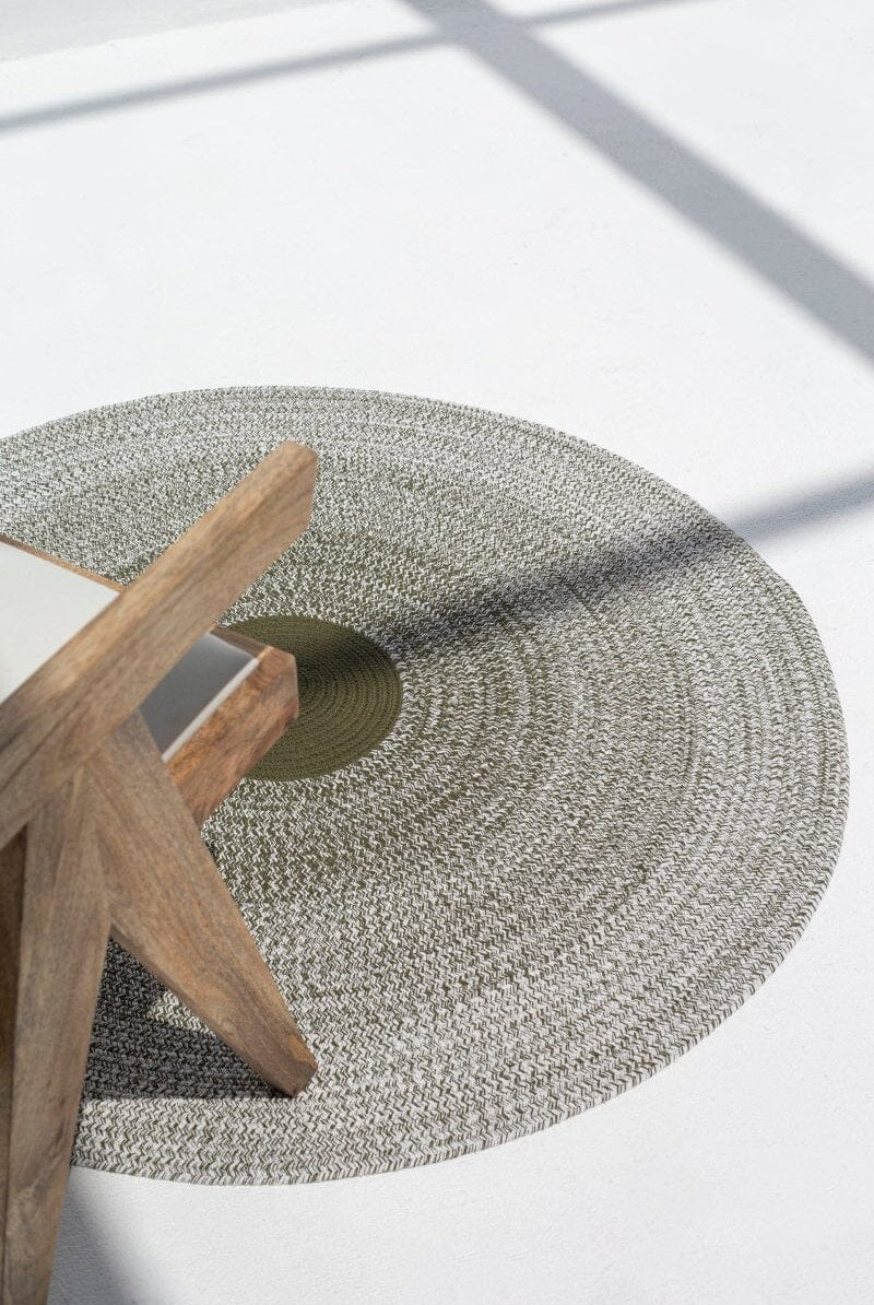 Meadow Green & Grey Braided Rug (3 Sizes)