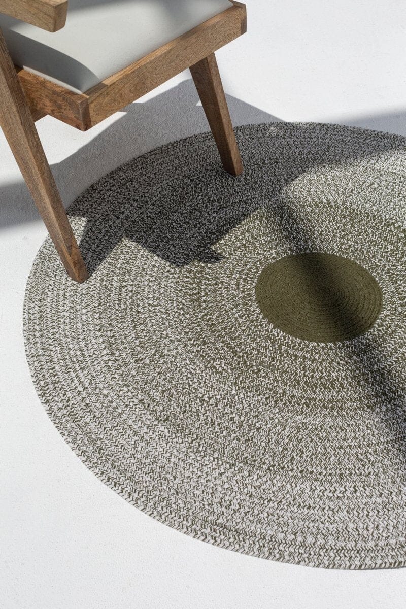 Meadow Green & Grey Braided Rug (3 Sizes) rugs