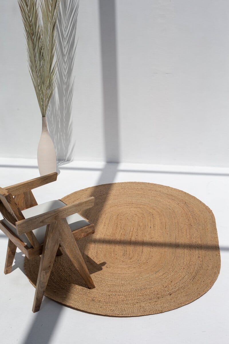 NaturOval - Elegance Jute Rug (140x200 CM) Braided -- Braided Rug