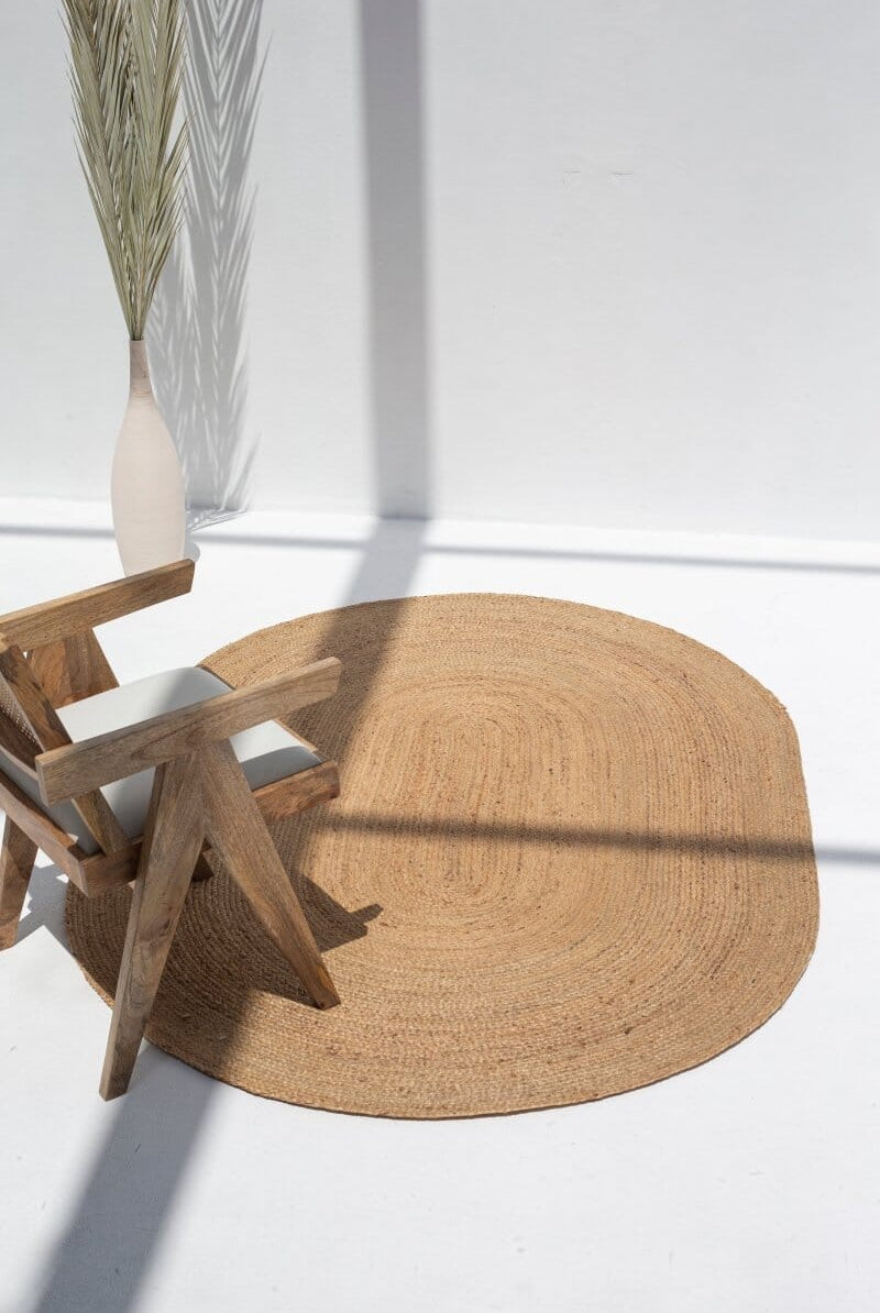 NaturOval - Elegance Jute Rug (140x200 CM) Braided -- Braided Rug