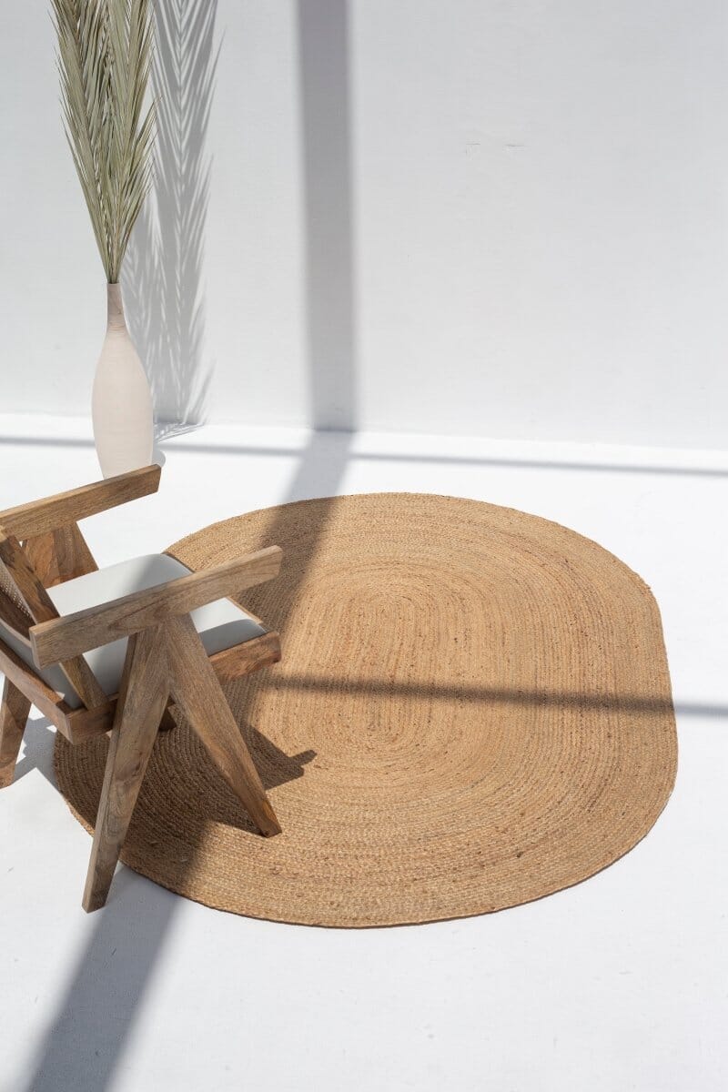 NaturOval - Elegance Jute Rug (140x200 CM) Braided -- Braided Rug