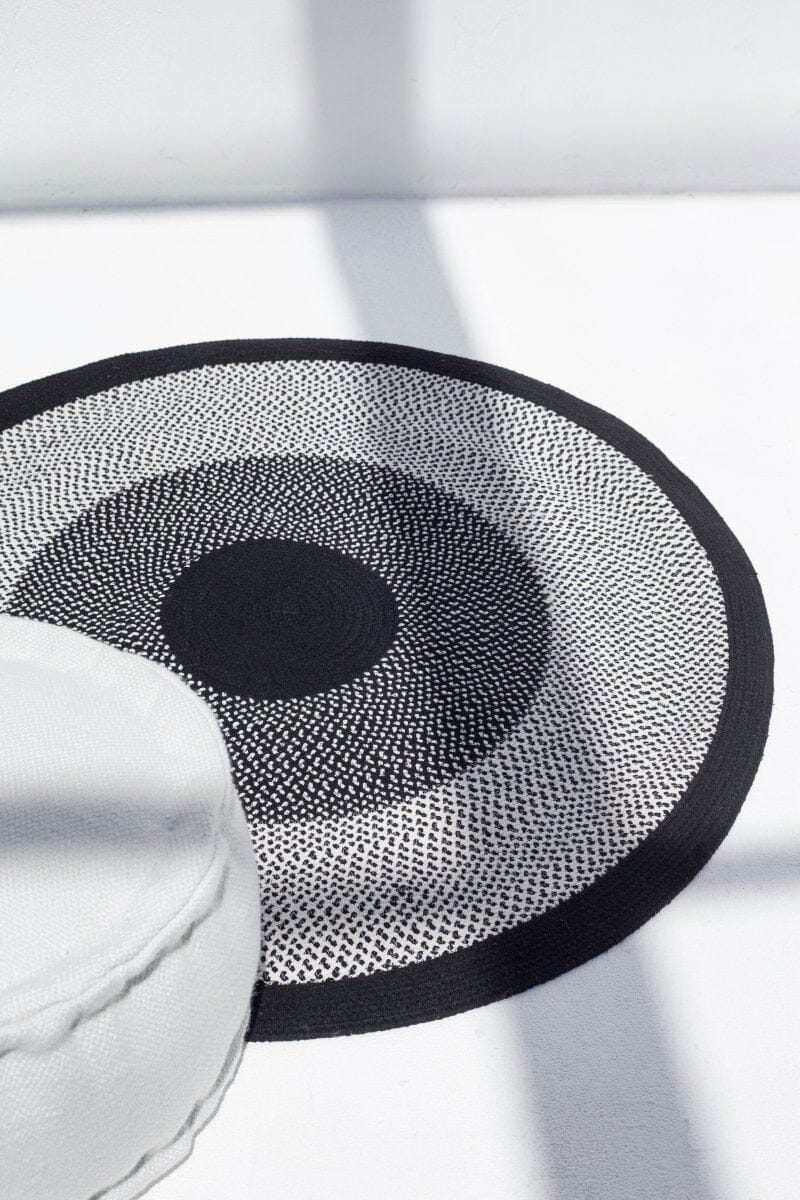 Monochrome Vision - White & Black Braided Rug (3 Sizes)