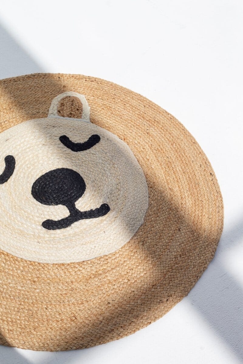 Teddy Trails - Kids Jute Braided Rug (90 CM) Braided -- Braided Rug Homekode